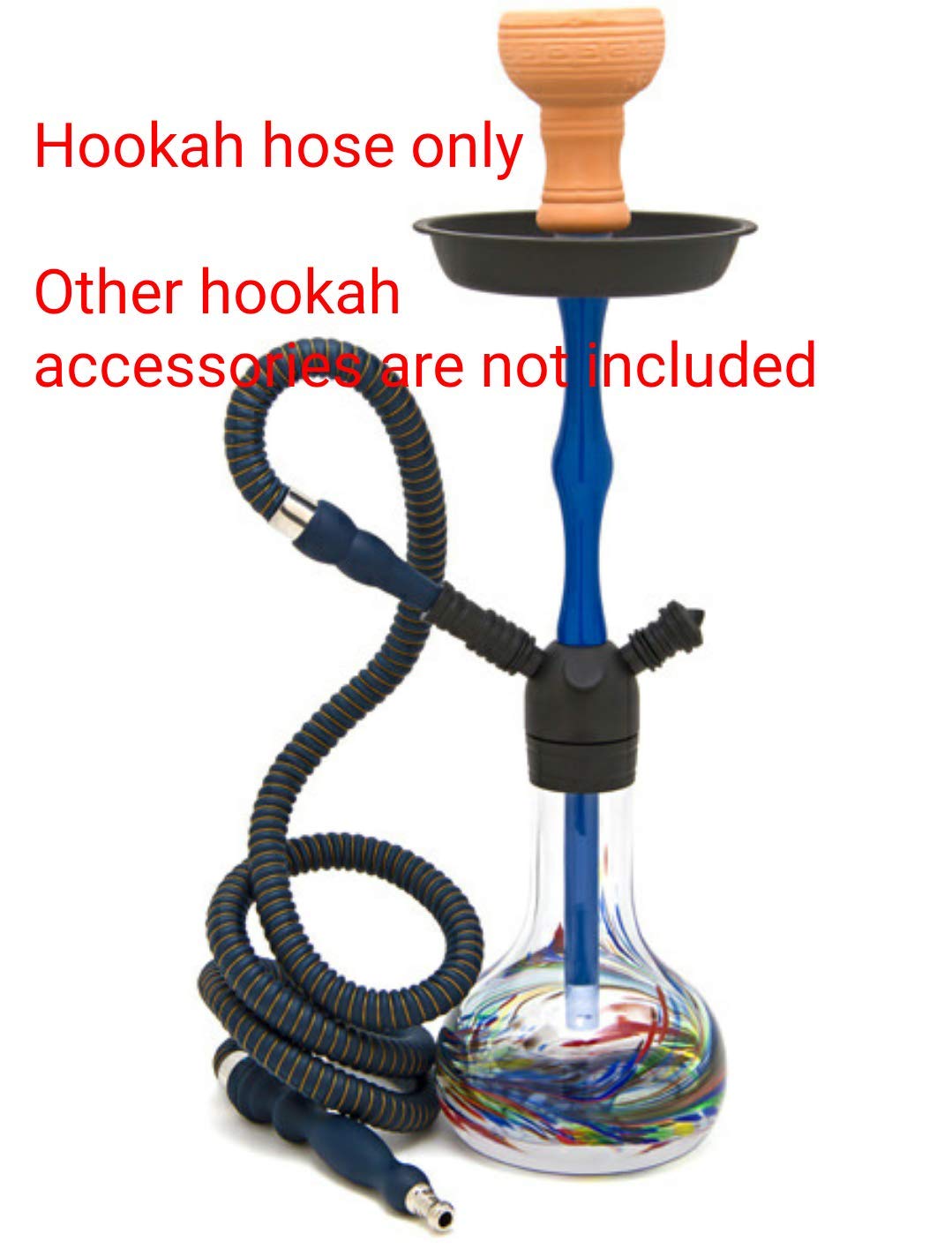 Durable Leather-Wrapped Hookah Hose with Metal Tip - 72