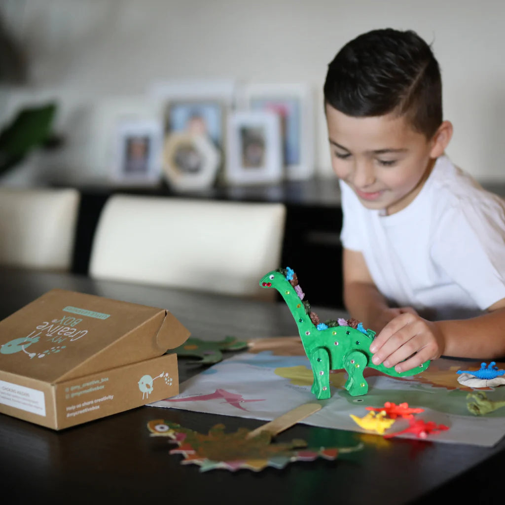 Dinosaur Mini Creative Craft Kit for Kids - DIY Dinosaur Toys for Arts & Crafts, Fun Educational Activity for Birthday Parties & Classroom Projects