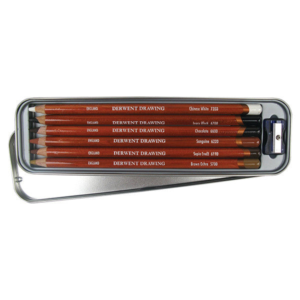Derwent Drawing Pencils Set of 6 - Professional Sketching & Art Pencils for Artists, Beginners - Perfect for Sketching, Shading & Detailed Artwork