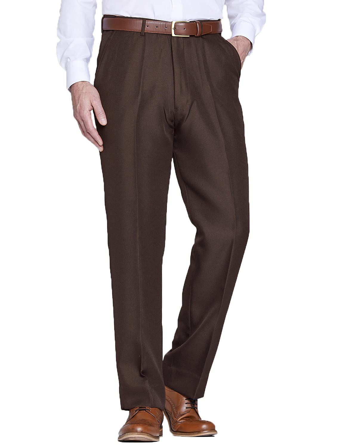 Chums Men's Stretch Waist Formal Work Pants - Office & Business Wear