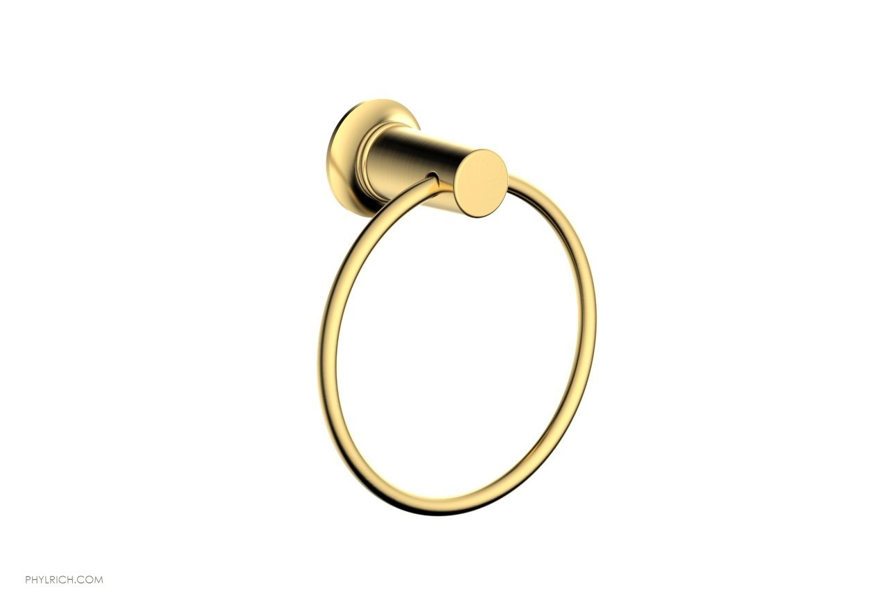 HEX MODERN 501 75 Brushed Nickel Towel Ring - Bathroom Towel Holder for Modern & Contemporary Home Decor
