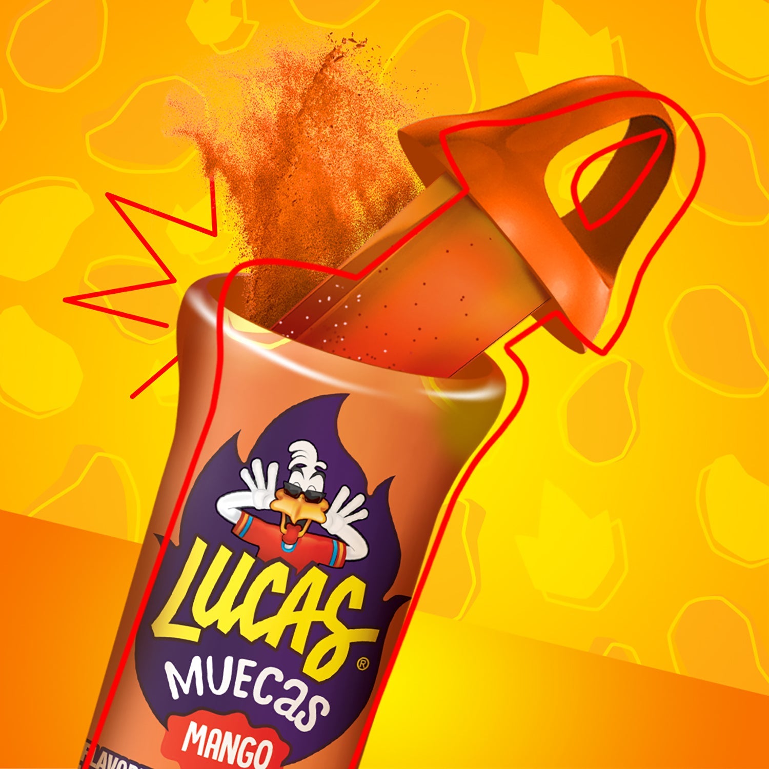 Lucas Mexican Candy Mango Flavored Lollipops - 10 Count Box | Sweet & Tangy Treats for Parties, Gifts & Snacking
