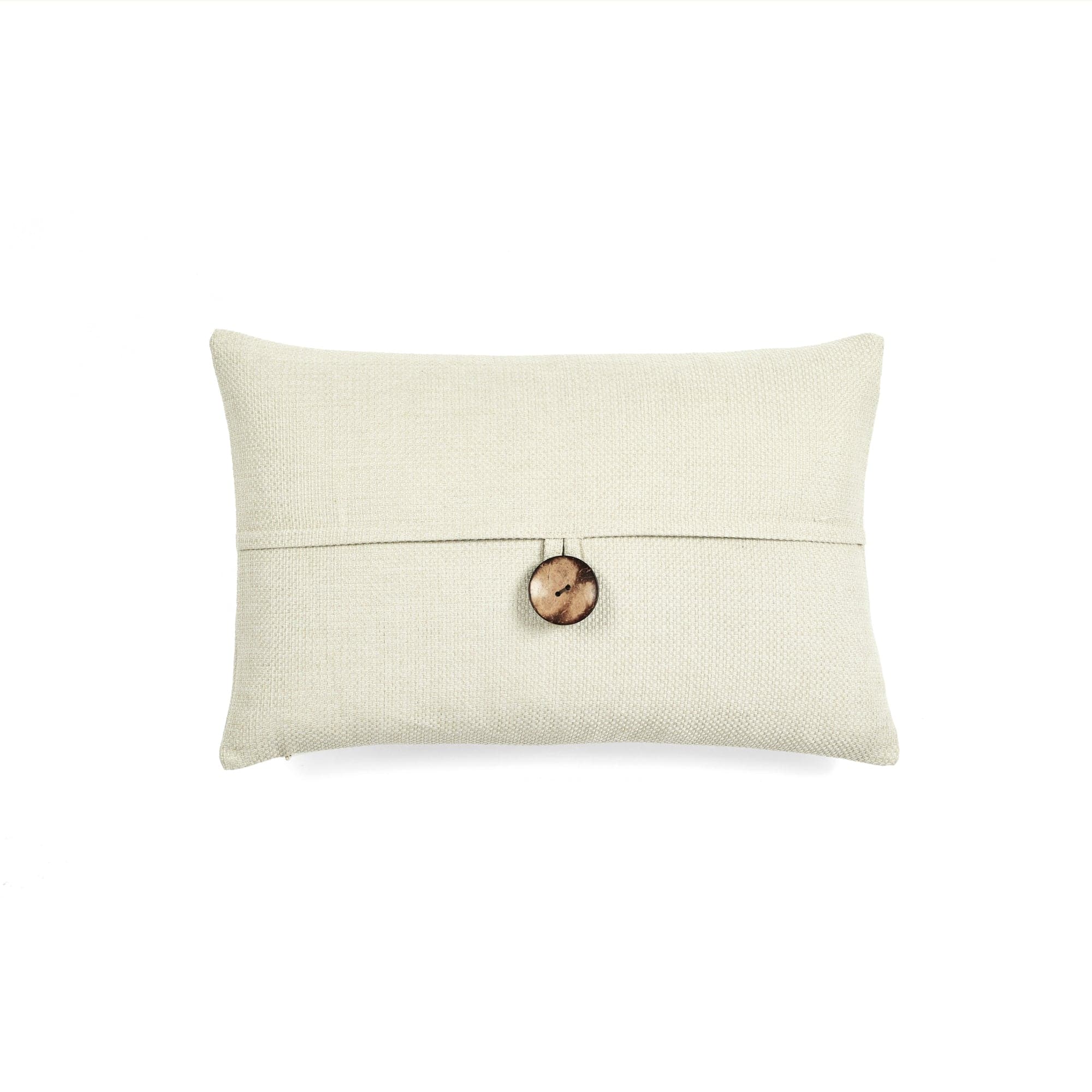 Linen Texture Woven Button Decorative Pillow Cover - Soft Bohemian Style Cushion Case for Sofa, Bed, Living Room & Home Decor