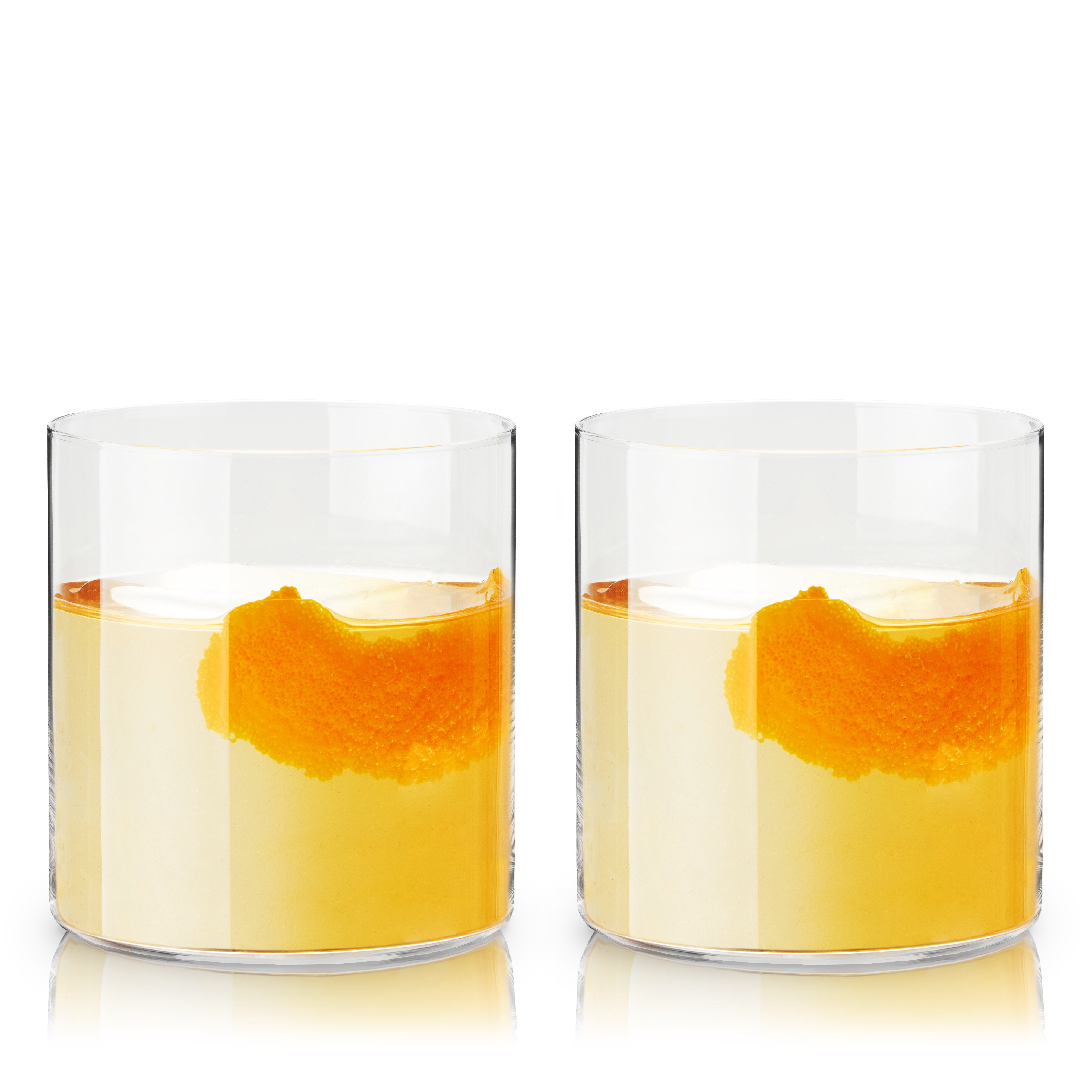 Raye Element Crystal Glass Tumblers Set of 2 - Elegant Drinking Cups for Wine, Cocktails & Iced Coffee - Perfect for Home Bar, Dinner Parties & Gifts