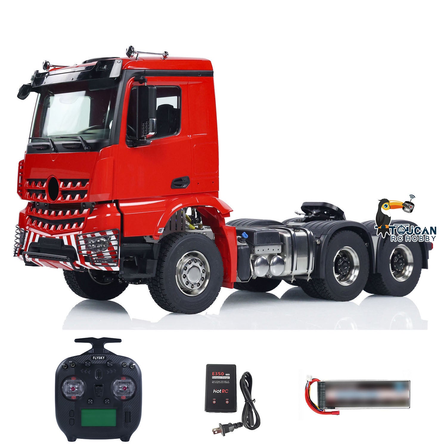 1/14 Scale Metal Chassis RC Tractor Truck - 6x6 Remote Control Car with 3-Speed Gearbox, Painted & Assembled Ready-to-Run Model K3362 - Perfect for Off-Road Racing, Construction Site Play, and RC Hobby Enthusiasts
