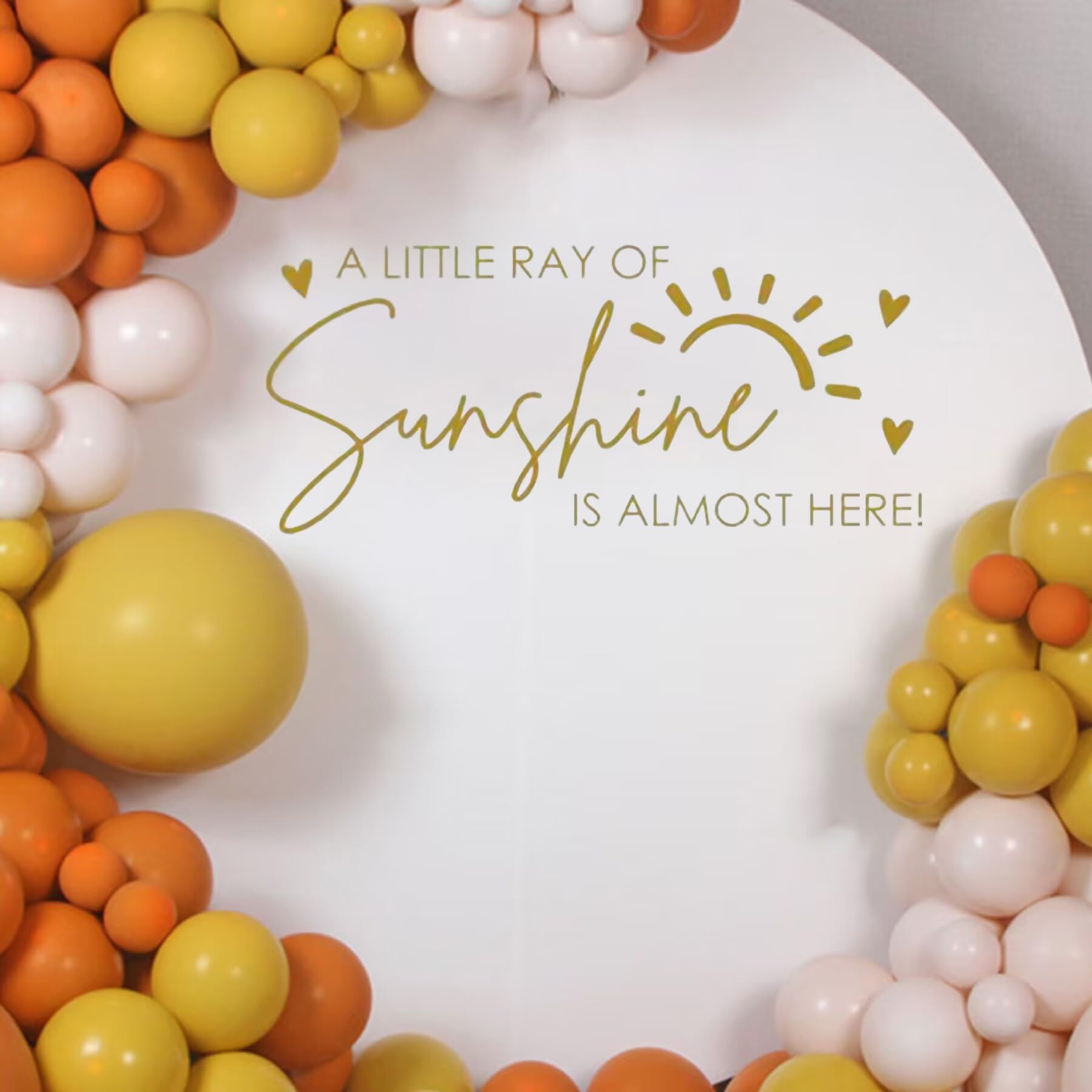 You Are My Sunshine Baby Shower Decal - Peel & Stick Balloon Arch Stickers for Backdrop, Gender Reveal Party Decorations | Perfect for Baby Showers, Nursery Walls & Birthday Party Decor