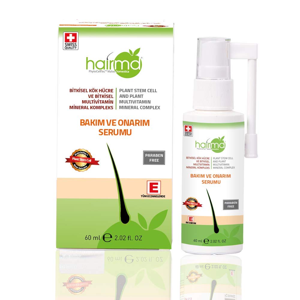 Best Hair Growth Serum for Damaged Hair - Natural Hair Loss Prevention Treatment with Malus Domestica, Saw Palmetto & Provitamin B5 - 60ml Repair Serum for Thin, Weak & All Hair Types - Perfect for Daily Use & Post-Chemo Hair Recovery