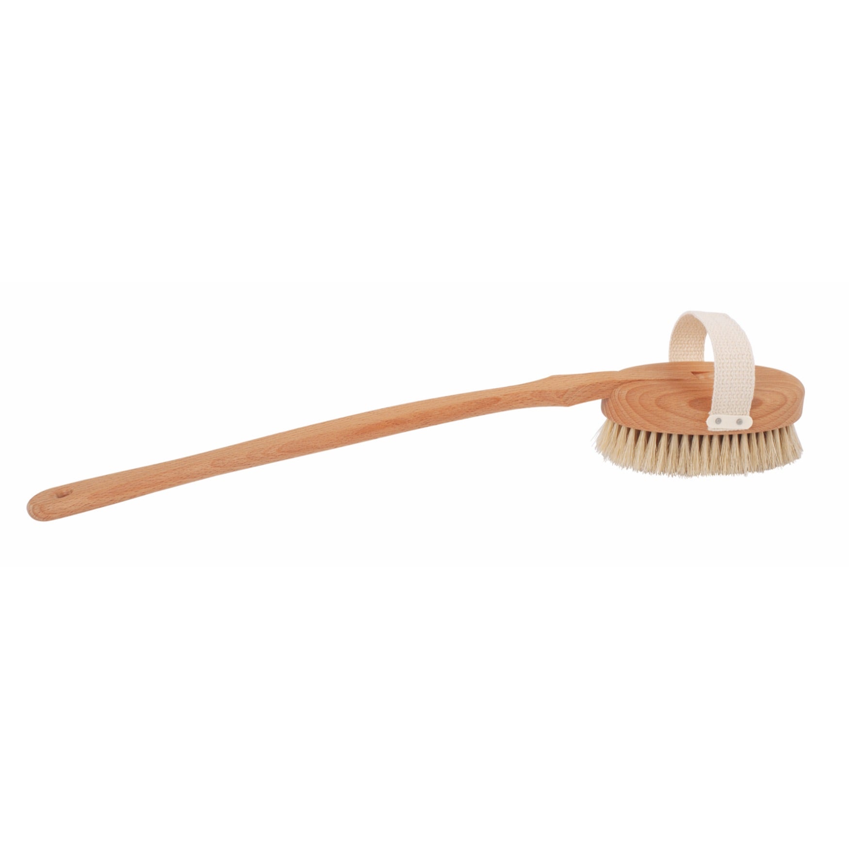 Premium Bath Brush with Natural Horsehair & Tampico Fibers - Exfoliating & Massaging Body Scrubber for Dry Brushing & Spa Relaxation at Home