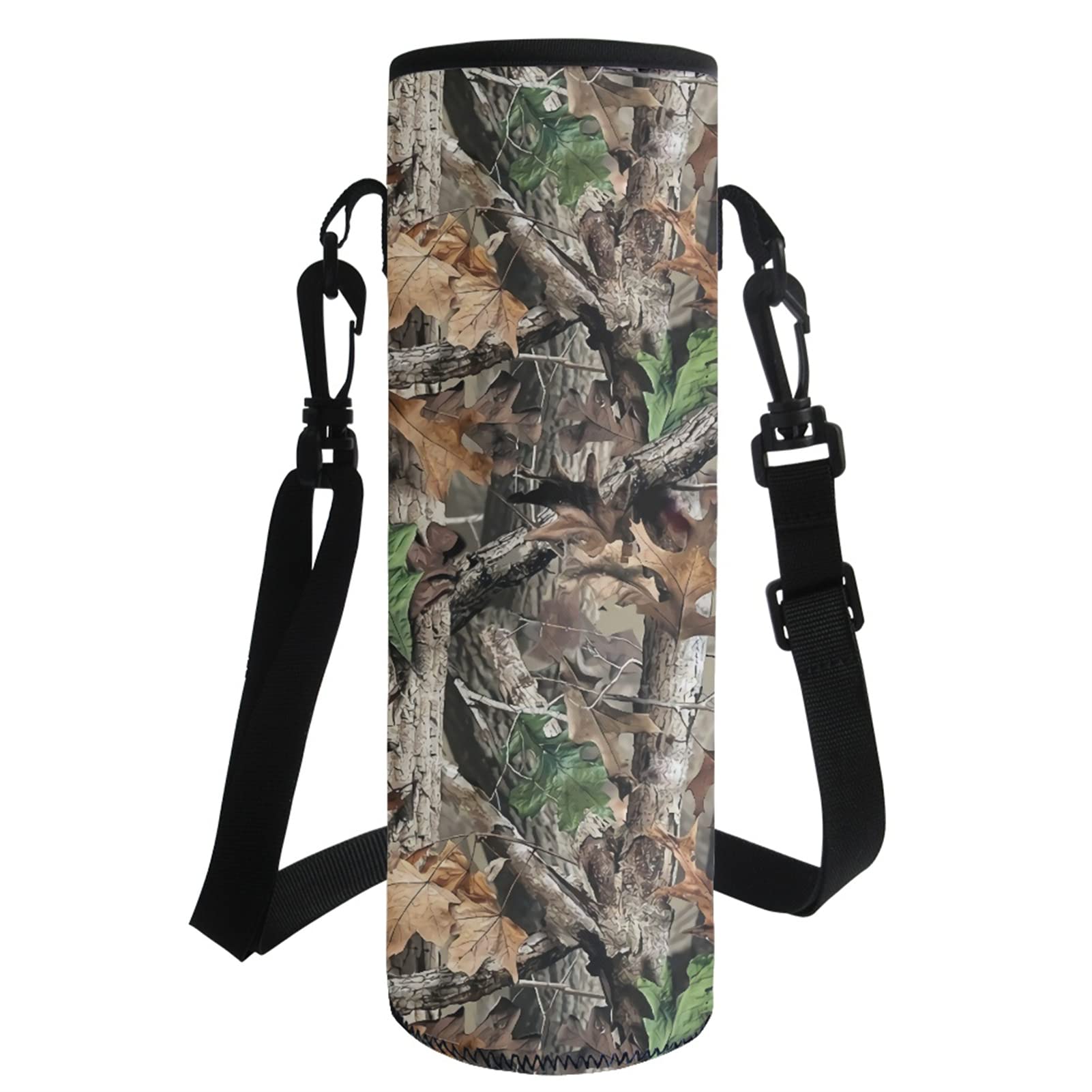 Custom Printed Soft Neoprene Water Bottle Holder with Adjustable Shoulder Strap - Insulated Bottle Cover for Hiking, Gym & Outdoor Activities | Perfect for Sports, Travel & Daily Use
