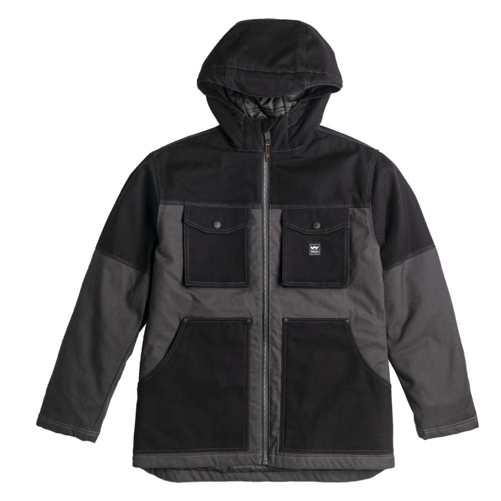 Walls Men's Edgewood Waterproof Duck Insulated Work Coat - Heavy Duty Winter Jacket for Outdoor Construction & Hunting | Black YC12 | Cold Weather Protection for Work & Outdoor Activities