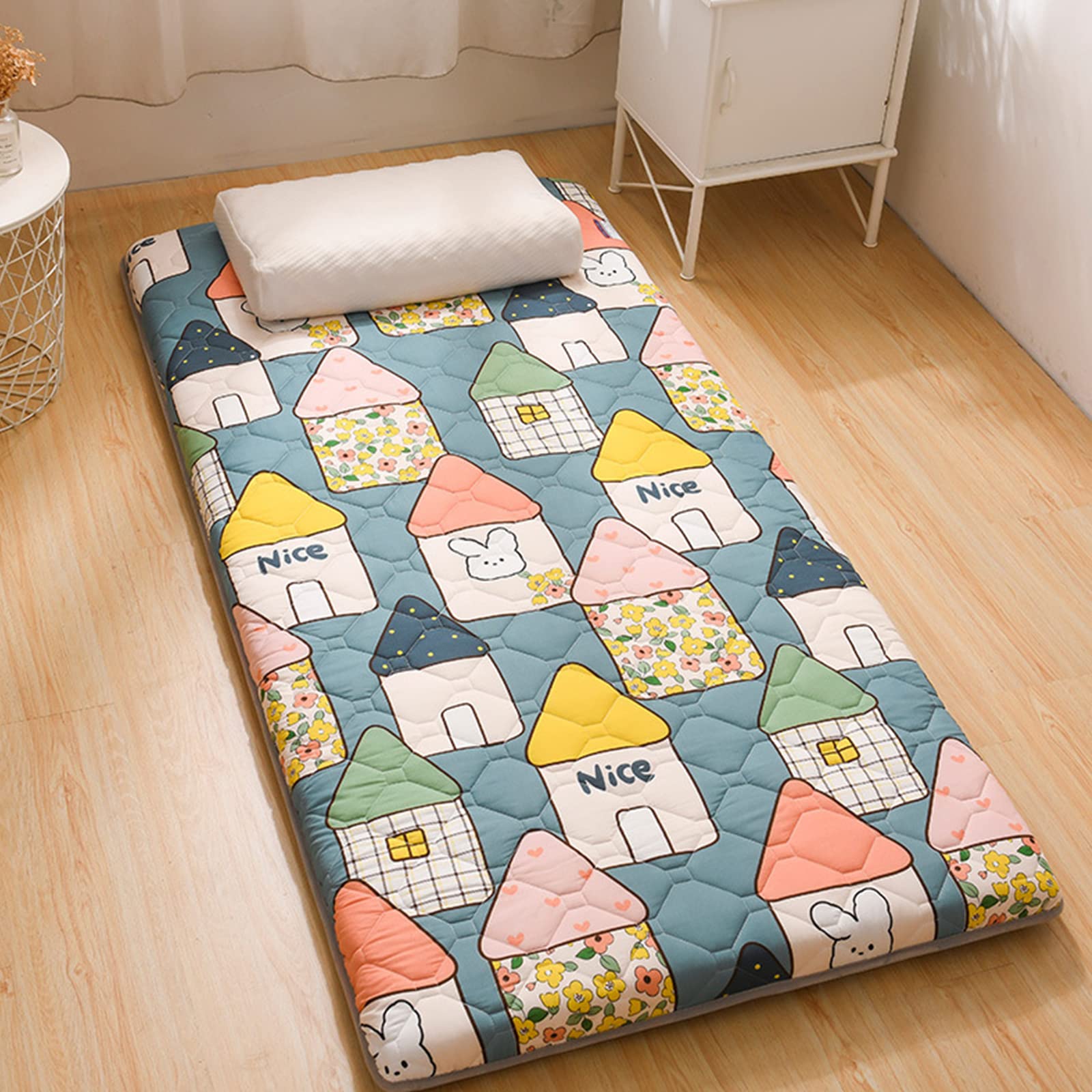 Foldable Tatami Floor Mat - Roll Up Sleeping Pad for Sofa Bed, Travel & Dormitory - All-Season Futon Mattress for Bedroom & Home Decor | Perfect for Small Spaces, Guest Beds & Meditation Areas
