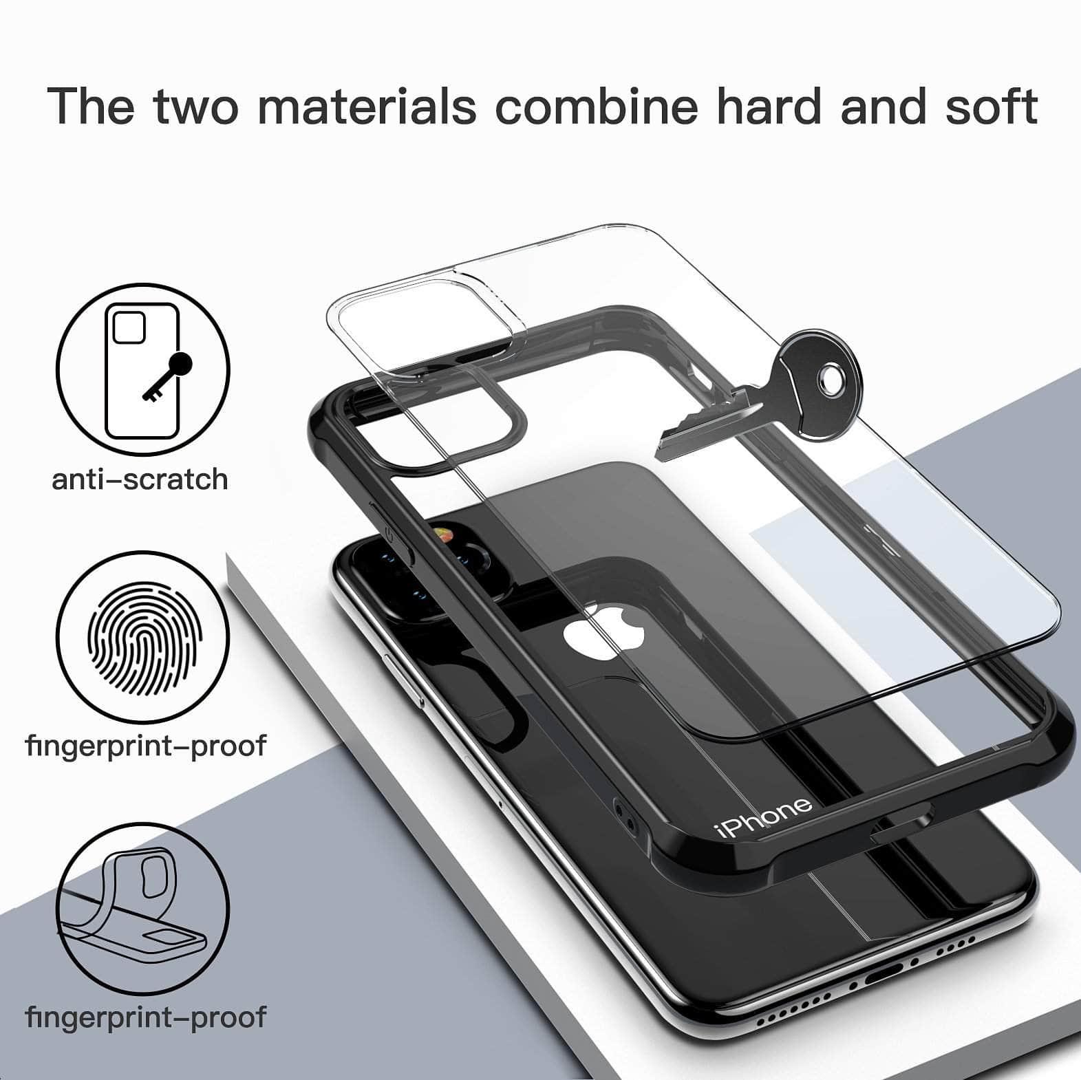 Shockproof iPhone 11 Pro Max Case - 360° Clear Soft TPU Protective Cover with Anti-Scratch Technology | Perfect for Outdoor Activities, Travel & Daily Protection