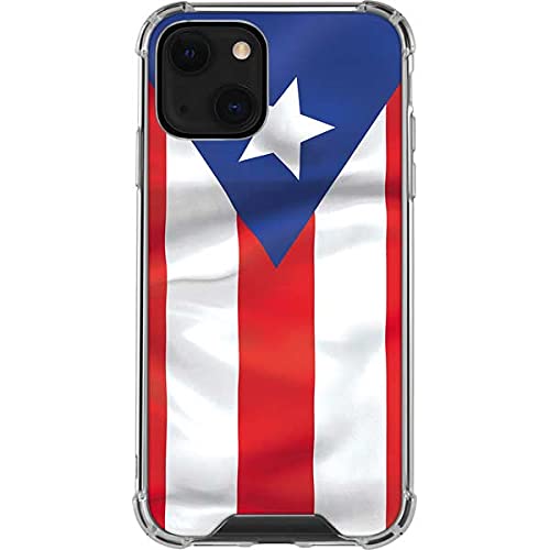 Skinit Clear Protective Phone Case for iPhone 13 - Puerto Rico Flag Design | Slim Scratch-Resistant Cover | Perfect for Travel, Work & Everyday Use