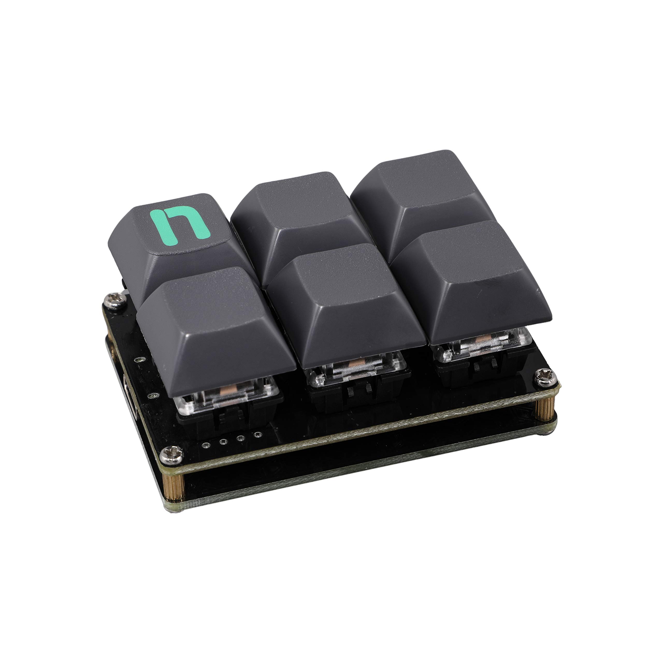 6-Key Programmable MX Mechanical Keyboard Switch Tester - Hot-Swappable Scramble Design (Black) | Perfect for Gamers, Typists & Keyboard Enthusiasts to Test Cherry MX Switches