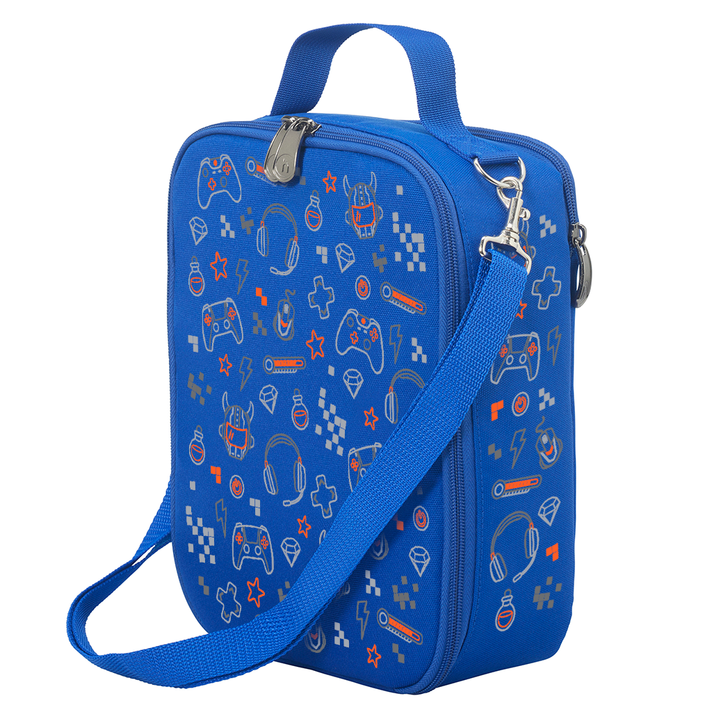Large Insulated Gamer Lunch Bag for Boys - Perfect for School, Work & Gaming Events