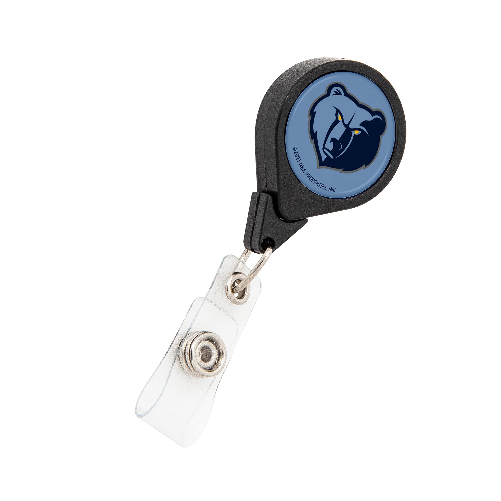 Memphis Grizzlies NBA Retractable Badge Holder - Cactus Design ID Reel with Ticket Clip for Lanyard | Perfect for Work, School, Office & Events | Official Team Merchandise for Basketball Fans