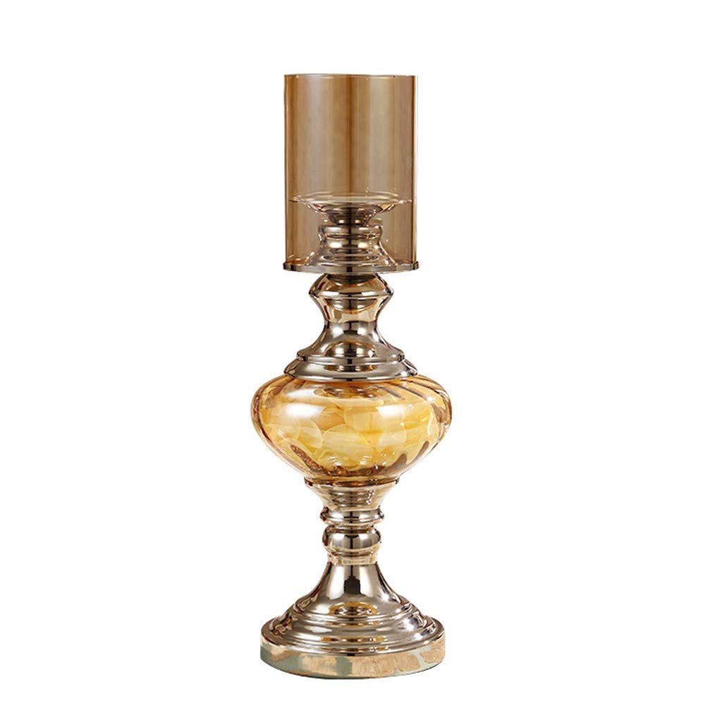 XL AHD Hurricane Candle Holder - Decorative Glass Candle Stick with Cover for Dining Table, Living Room & Kitchen Decor - Medium Size - Perfect for Romantic Dinners, Wedding Centerpieces & Home Accessories