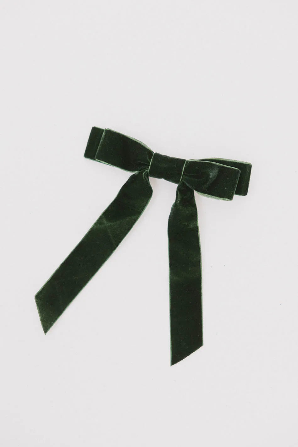 Green Double Loop Velvet Bow Hair Accessory - Perfect for Weddings, Parties & Everyday Elegant Style