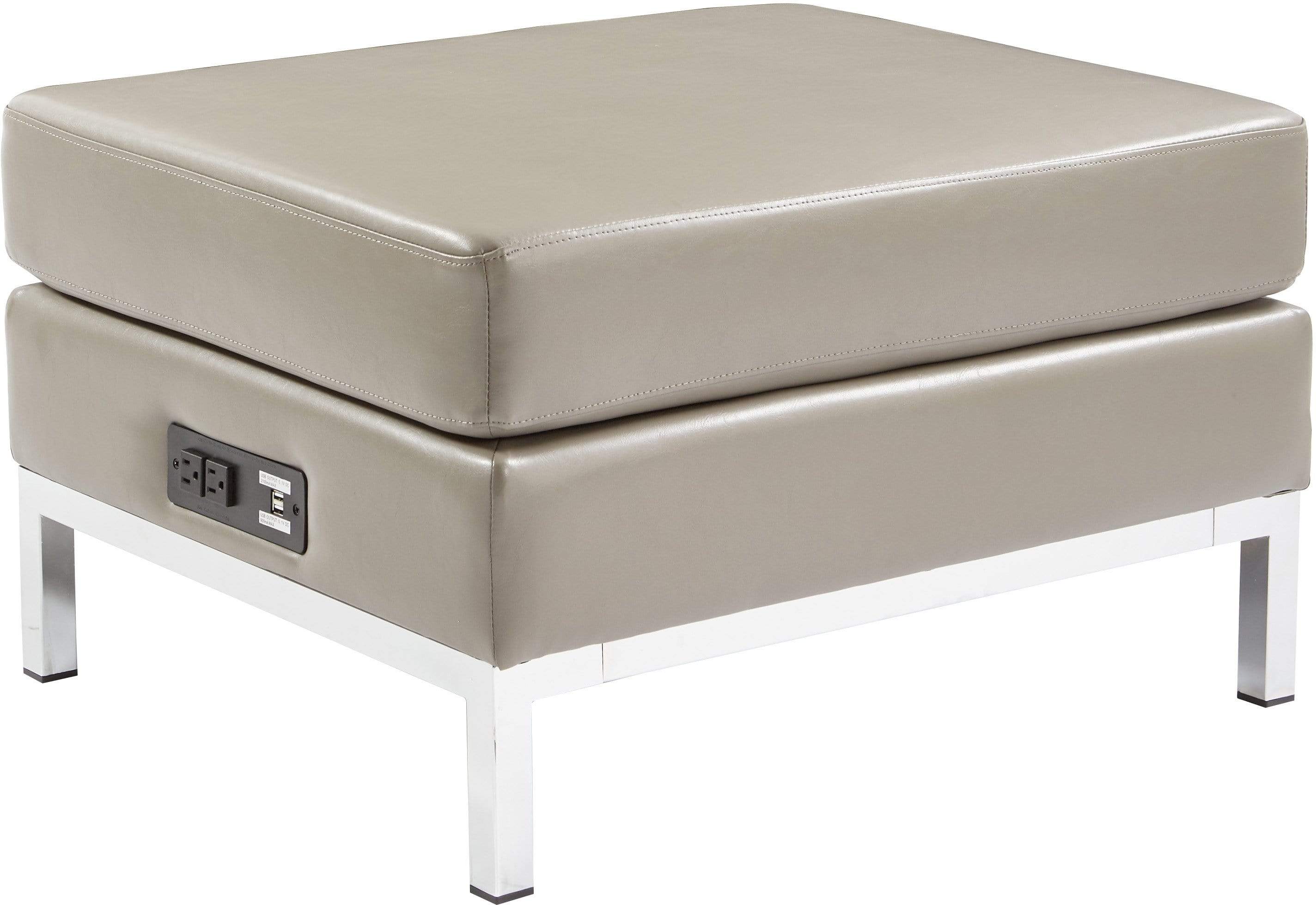 Office Star Ave Six Wall Street Ottoman Modular Sofa [WST51OP] - Perfect for Home Office, Living Room & Small Spaces