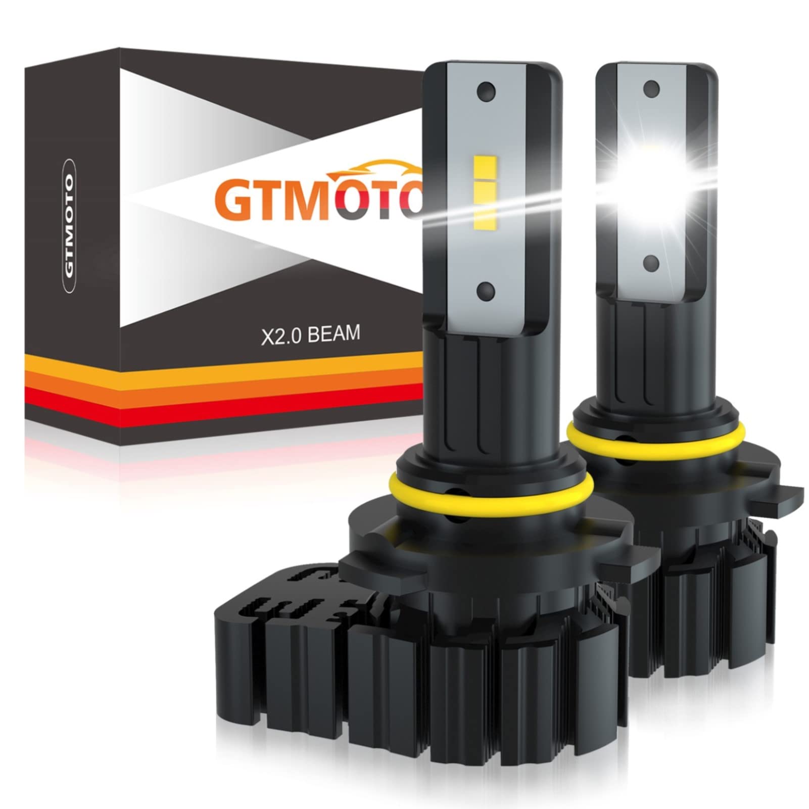 GTMOTO LED Headlight Bulbs for Kenworth W990 T170 T270 T370 T470 T600 T700 T660 T680 T880 - 6000K Cool White High Beam Conversion Kit, Plug and Play, 2-Pack - Perfect for Long-Haul Trucking & Night Driving