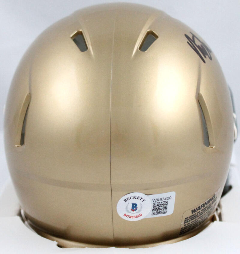 Michael Mayer Autographed Notre Dame Fighting Irish Speed Mini Helmet - Collectible Football Memorabilia for Fans & Sports Enthusiasts - Perfect for Display, Gifts, and Game Day Decor