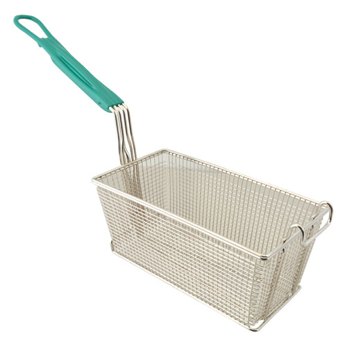 Stainless Steel Fry Basket 12.1 x 6.3 Inches - Commercial Grade Deep Fryer Basket for Restaurants, Fast Food & Home Kitchen Use - Perfect for French Fries, Chicken Wings & Onion Rings