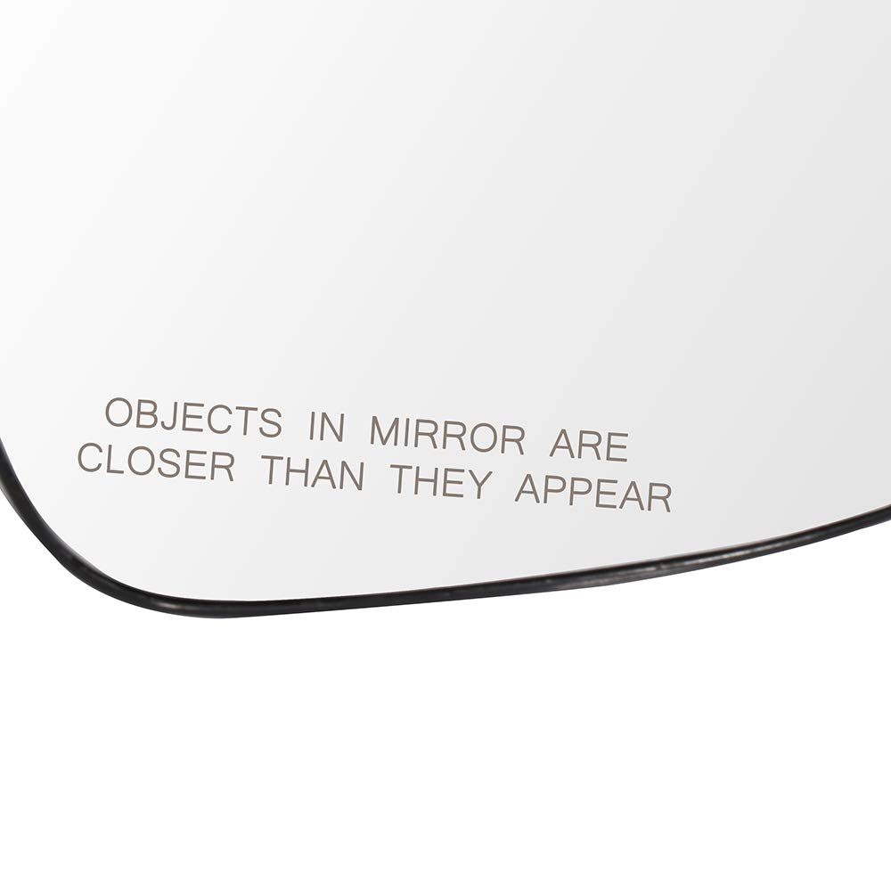 Heated Convex Side Mirror Glass Replacement - Right Side, Chrome, Compatible with 2012-2017 Toyota Camry, 2014-2017 Toyota Yaris, Toyota Corolla Solara (Part# 8K0949102E) - Perfect for Winter Driving & Enhanced Rear Visibility