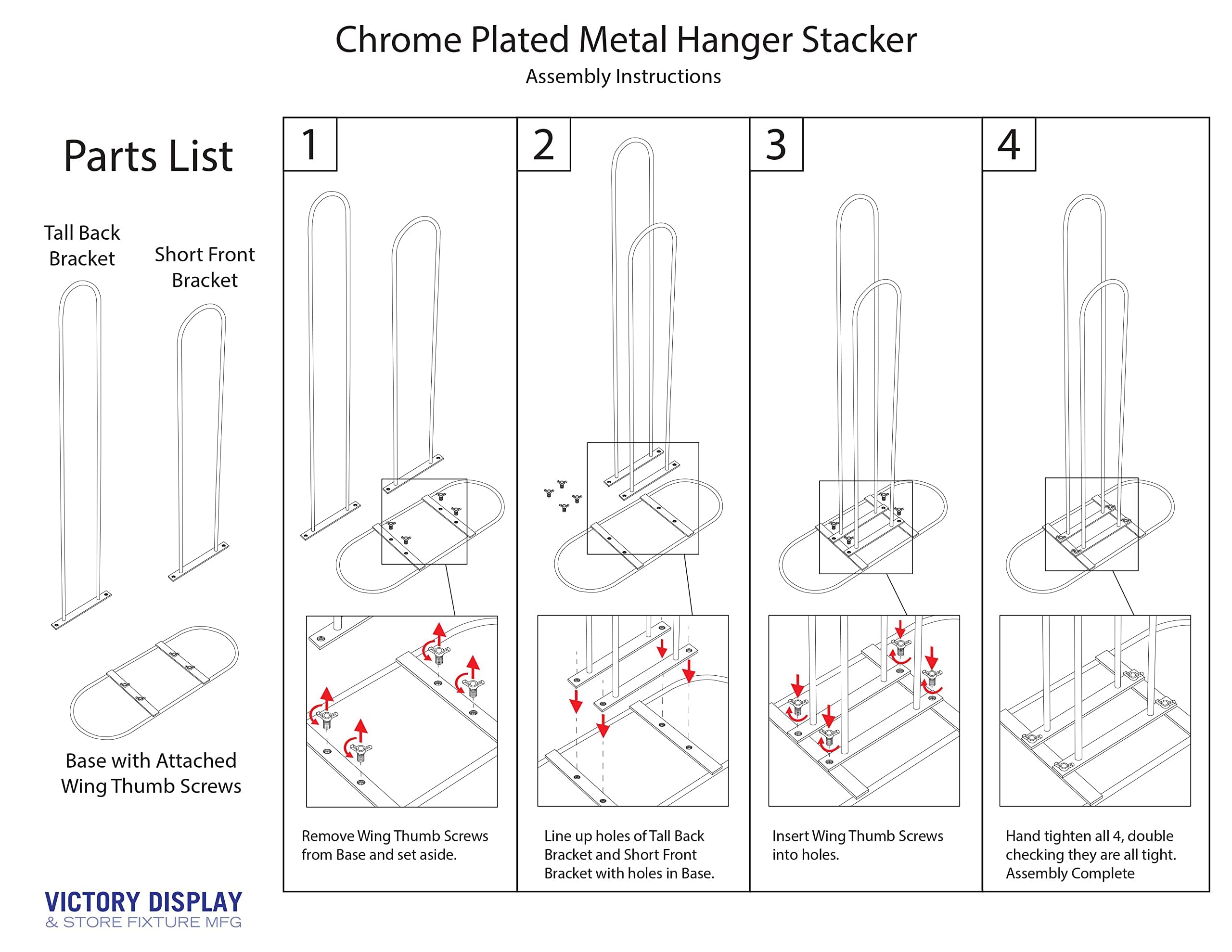 Victory Display Chrome Plated Metal Hanger Stacker - Space Saving Hanger Organizer for Closet - Holds 50-70 Hangers - Perfect for Apartments, Dorm Rooms & Laundry Areas - Durable Clothes Rack Stand & Storage Solution (10 Pack) - Ideal for Small Spaces & Wardrobe Organization