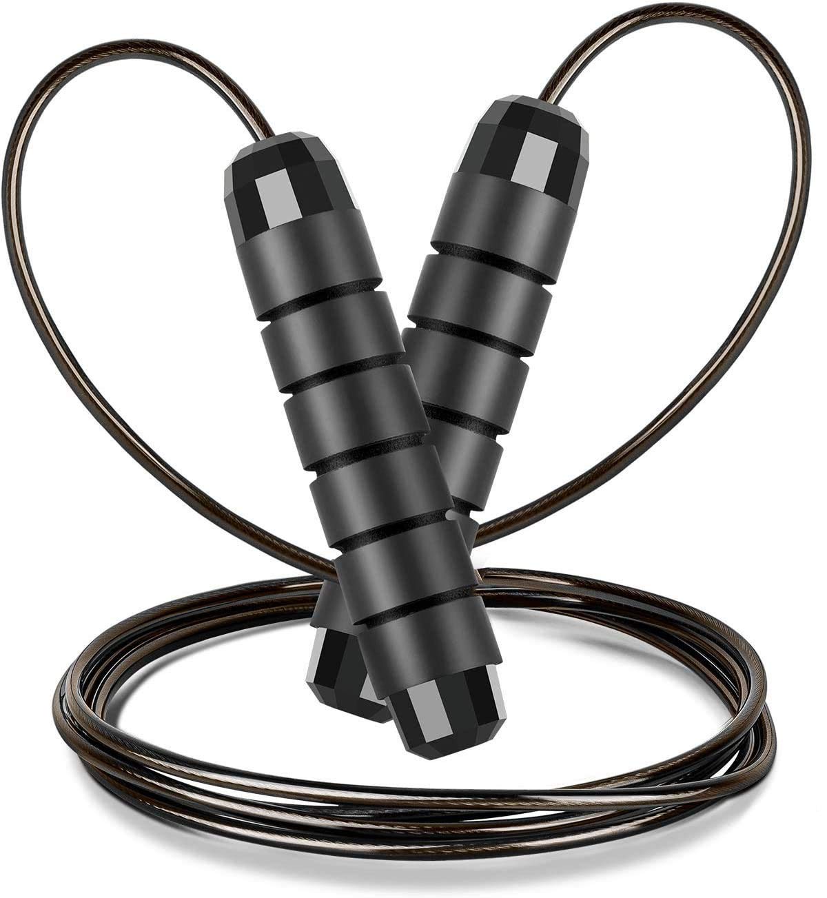 Tangle-Free Speed Jump Rope with Ball Bearings - Adjustable Skipping Rope with 6