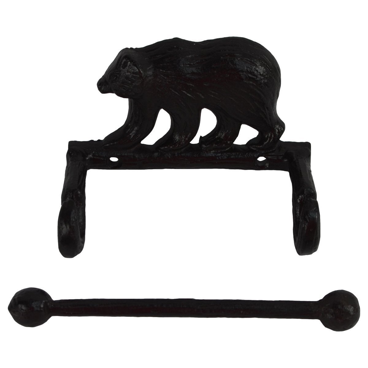 Rustic Bear Wall Mount Toilet Paper Holder - Handcrafted Wooden Bathroom Decor for Cabin, Farmhouse & Lodge Style Homes - Perfect for Bathroom, Guest Room & Powder Room Organization