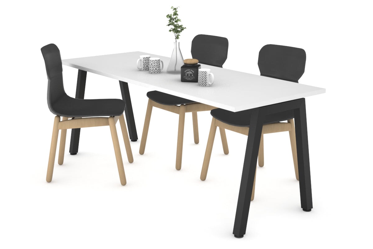 Quadro A Legs Dining Table - 1800L x 800W Modern Extendable Wooden Table for Kitchen, Dining Room & Office - Perfect for Family Gatherings & Dinner Parties