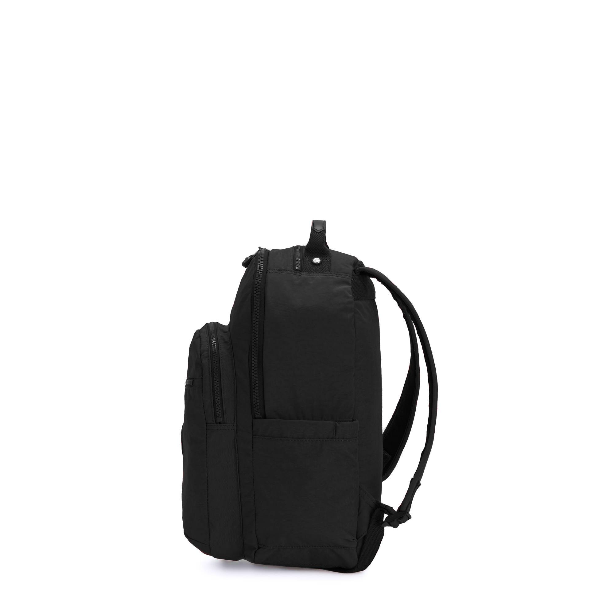 Kipling Seoul Small Tablet Backpack - Lightweight Laptop Bag for Women & Men, Water-Resistant Travel Backpack for Work, School & Commuting (Black Noir)