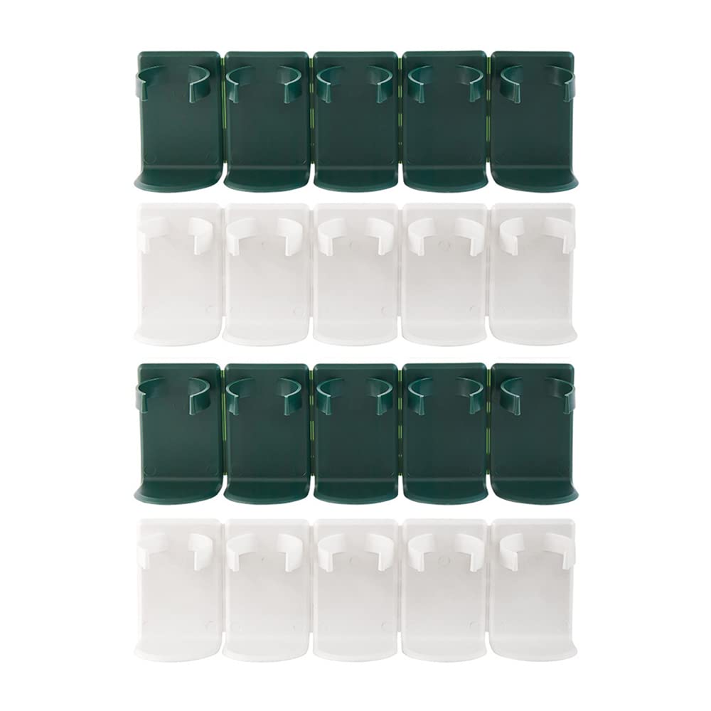 UNTIOR Spice Rack Organizer - 4 Pack Wall Mount or Cabinet Door Adhesive Spice Gripper Clips with Base, Holds 20 Jars (Mixed Colors) - Perfect for Kitchen, Pantry & Spice Container Organization