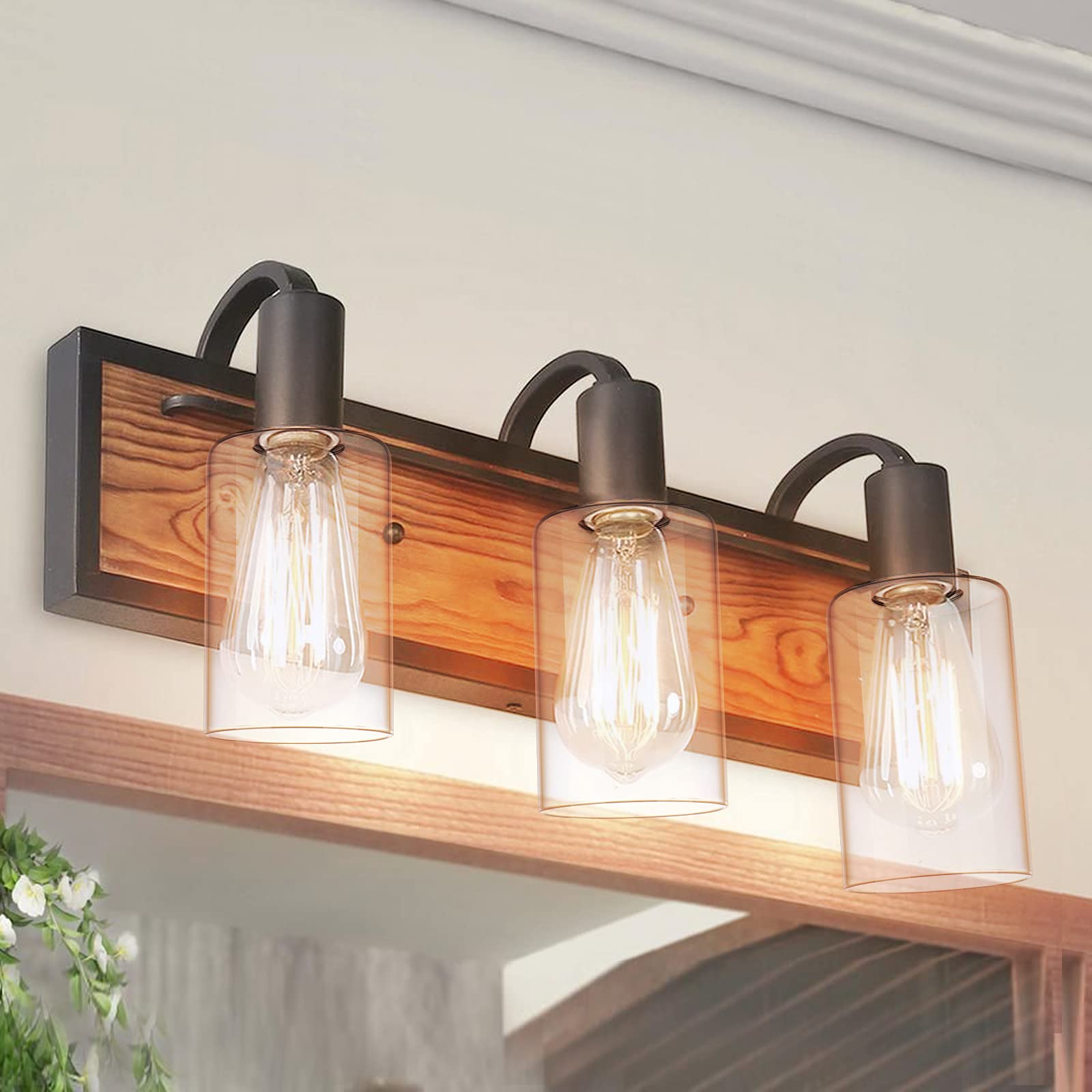 Skelang 2 Pack Clear Glass Cylinder Lamp Shades - 1-5/8