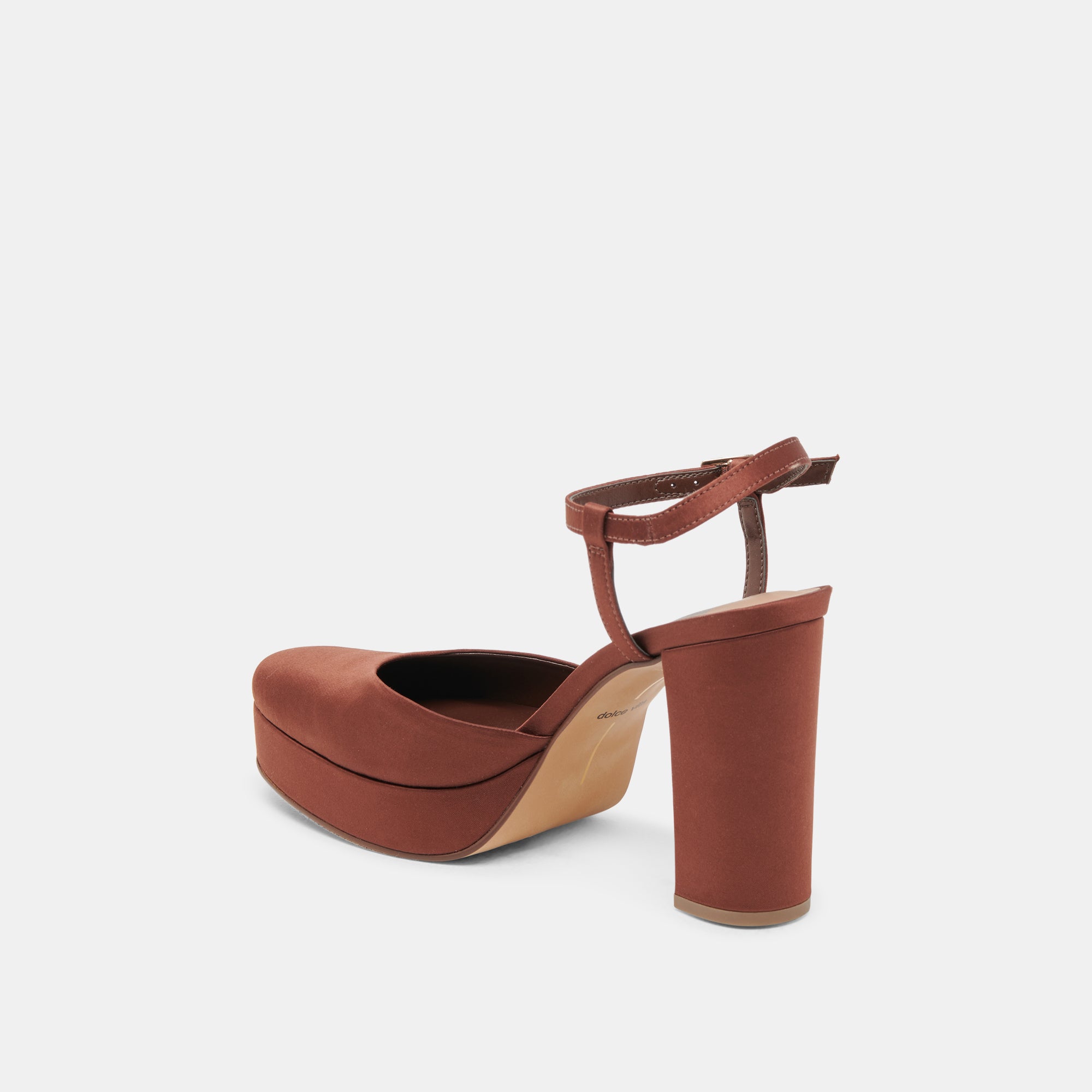 CLAUD Women's Chocolate Satin High Heels - Elegant Dress Pumps for Parties, Weddings & Formal Events