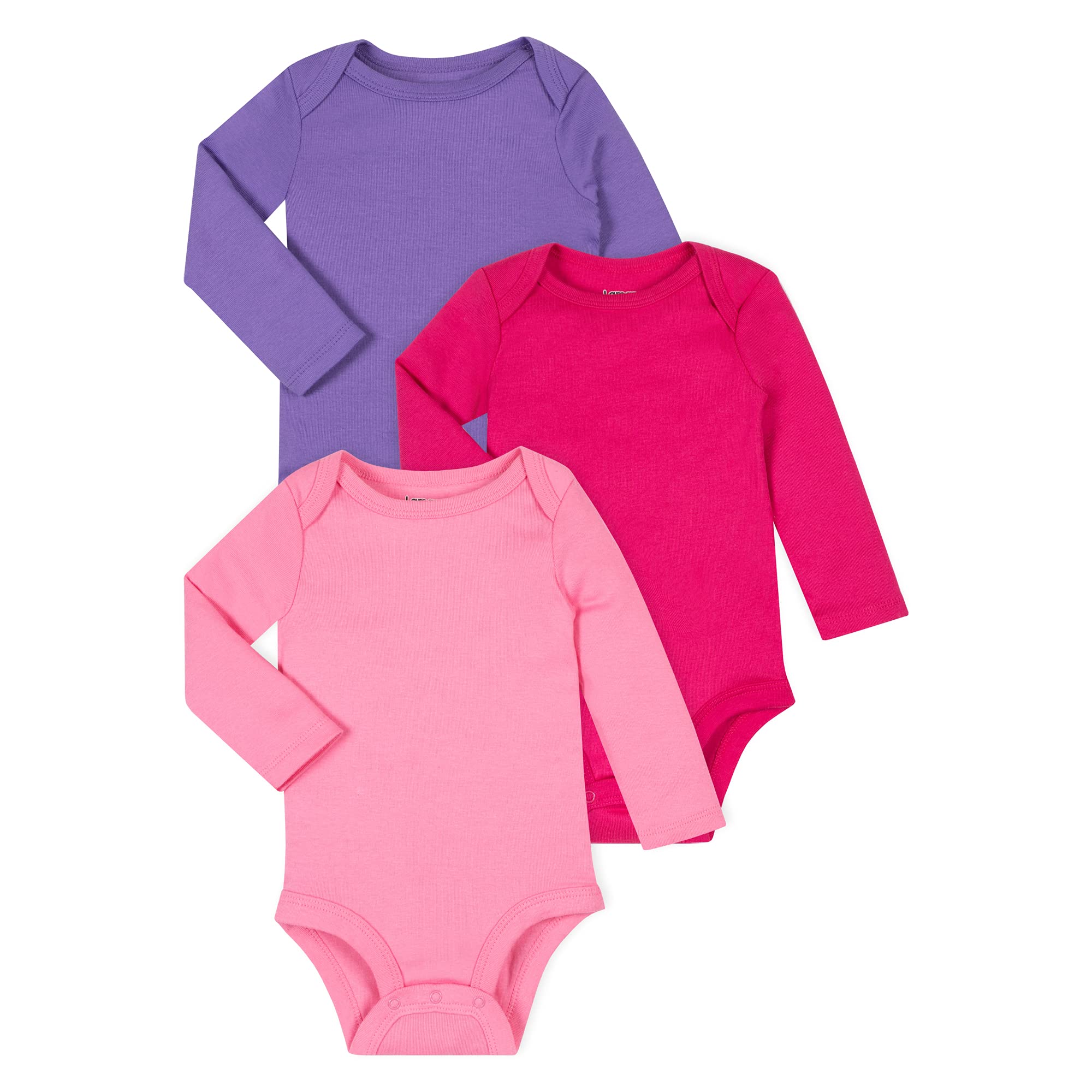 Lamaze Organic Baby Girls' Pure Cotton Long Sleeve Bodysuits - 3 Pack Set | Soft & Breathable Onesies for Newborns & Infants | Perfect for Playtime, Daycare & Family Outings