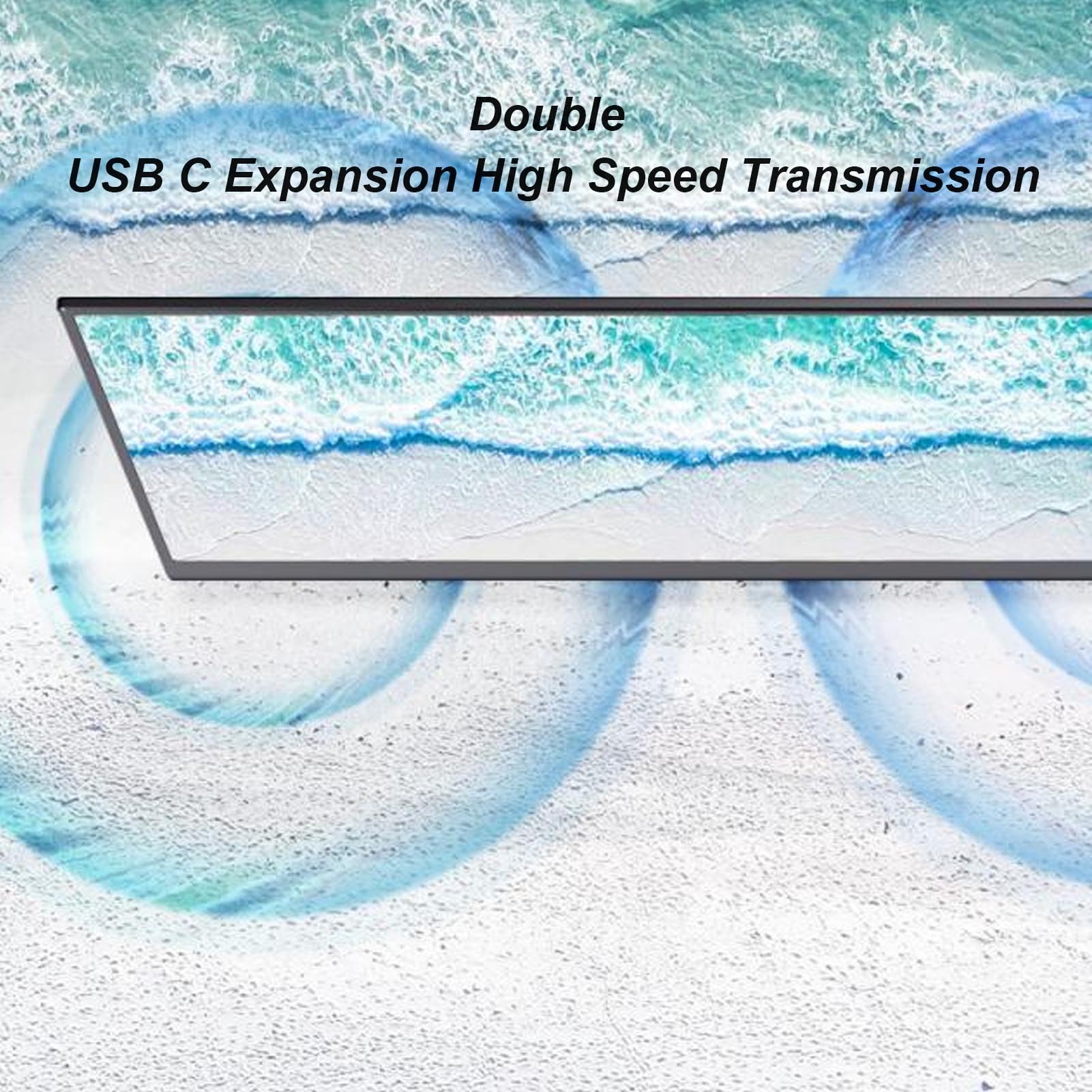 18.5 Inch Portable Monitor 1920x1080 FHD 100Hz Dual USB-C HDMI Laptop Screen Extender with Built-in Speakers, RGB Aluminum Stand & VESA Mount for Gaming, Office, and Travel