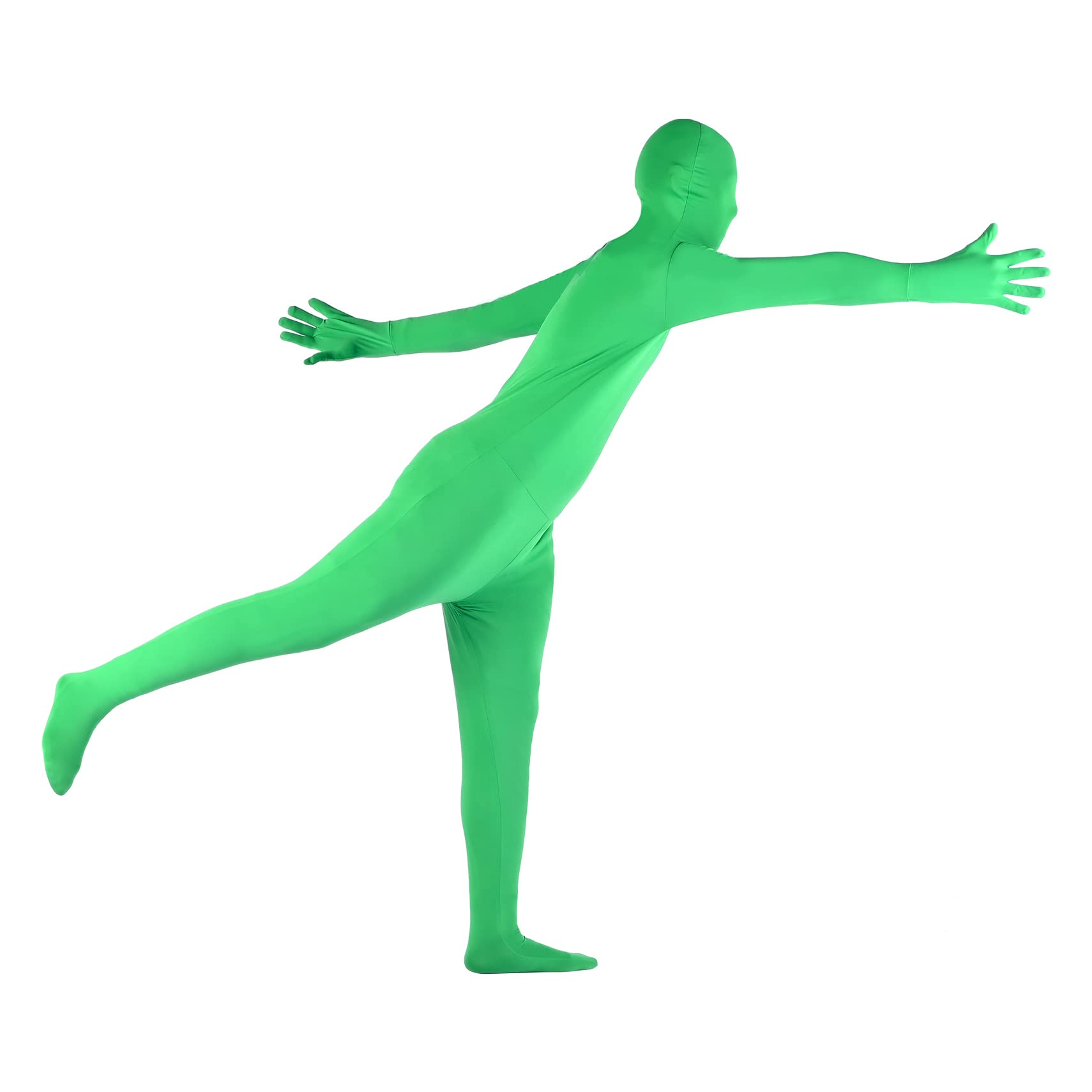 Green Screen Bodysuit for Men - Full Body Chromakey Suit for Photo & Video Editing | Invisible Effect Costume | Perfect for YouTube, TikTok & Virtual Backgrounds