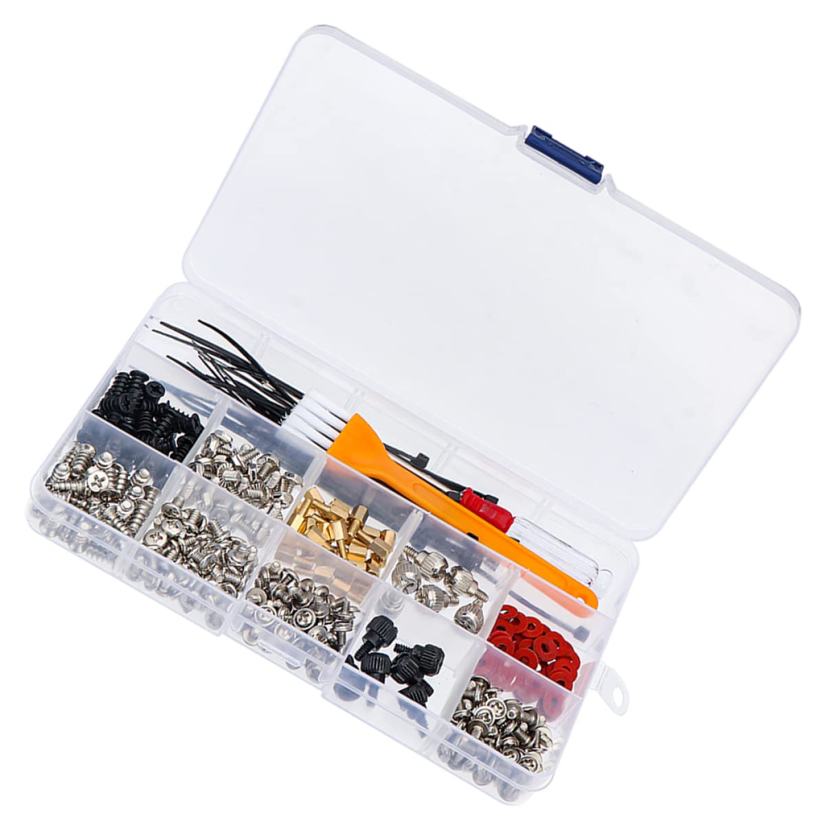 Mobestech 3 Sets Computer Screw Kit - Case Screws, Tablet Stand, Kickstand & Holders for Desk - Steel Standoffs & Cable Management - Perfect for PC Building, Laptop Setup & Workspace Organization