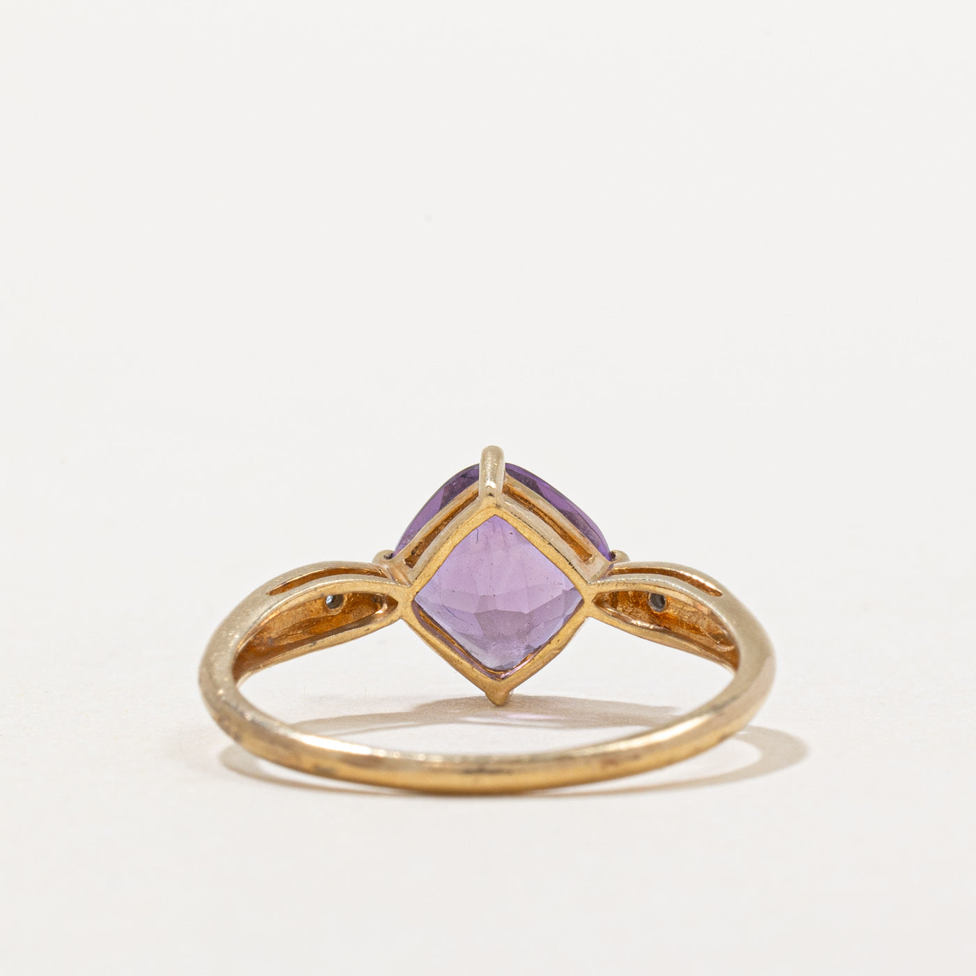 Exquisite 1.60ct Amethyst & 0.01ct Diamond Cocktail Ring - Size 6.75 | Elegant Purple Gemstone Jewelry for Women | Perfect for Evening Parties, Weddings & Special Occasions