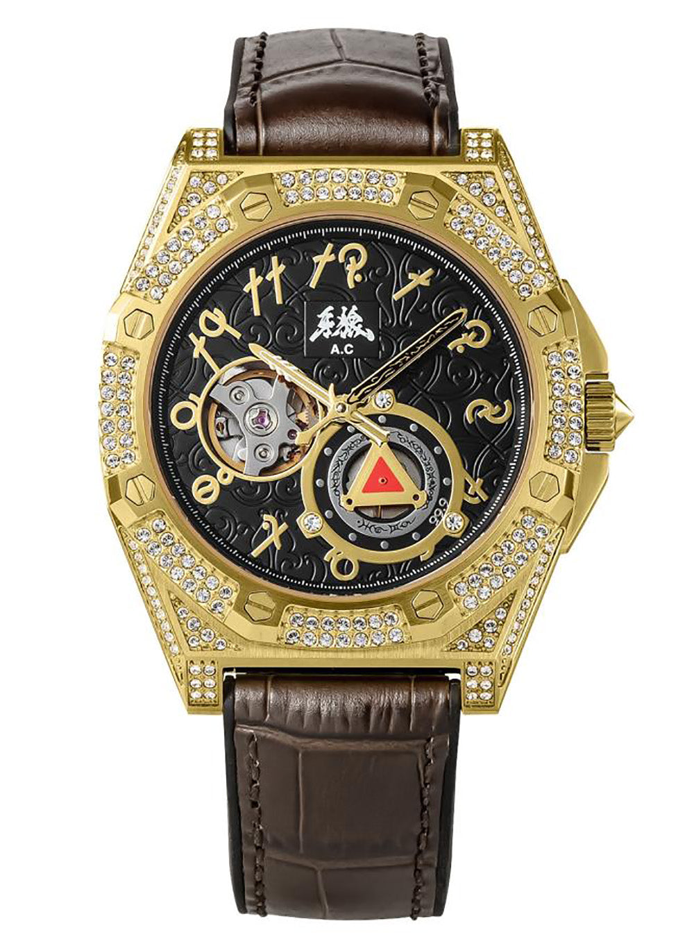 ANGEL CLOVER × GARO 20th Anniversary Limited Edition Watch GR41YG BK - Japanese Movement - Perfect for Collectors & Fashion Enthusiasts