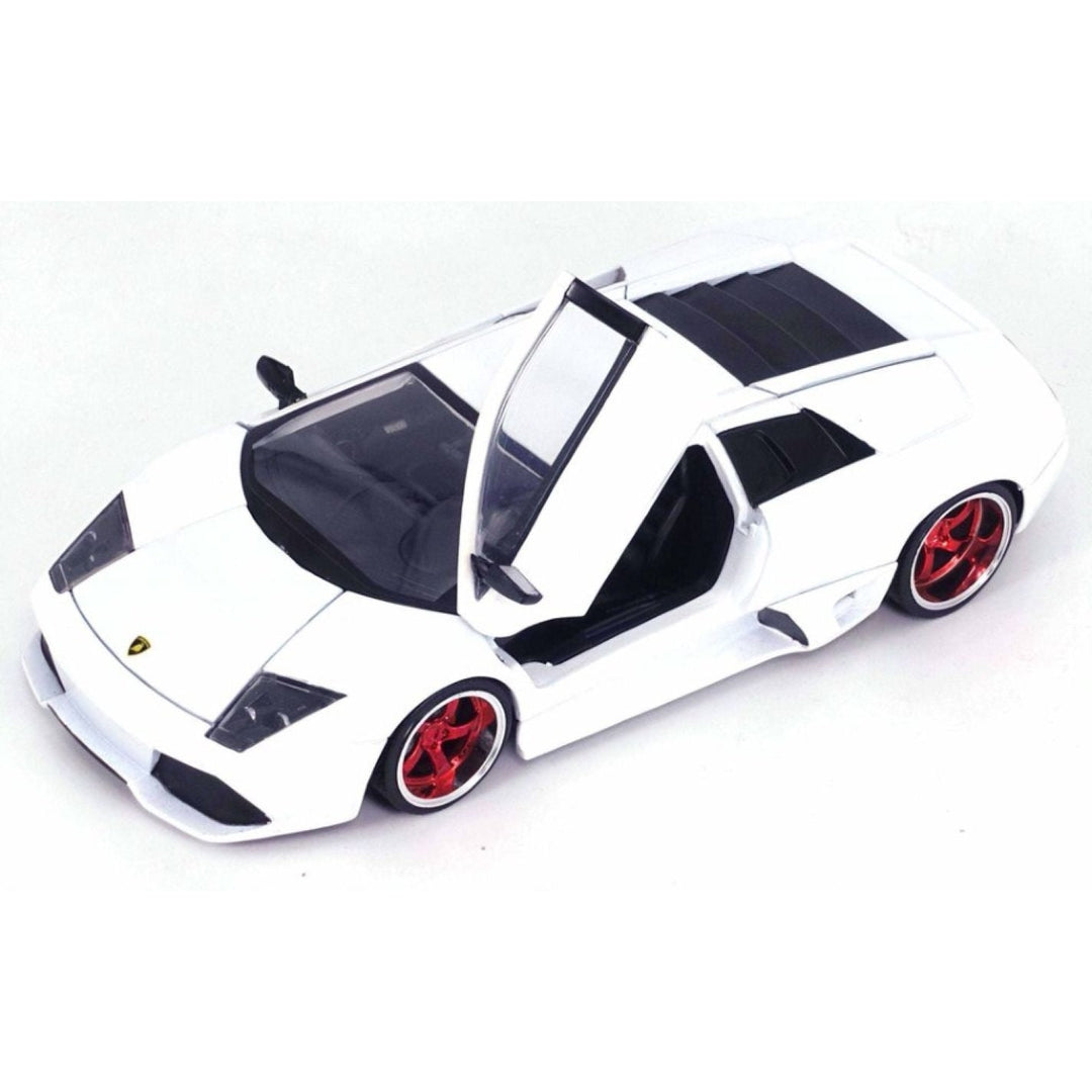 1:24 Lamborghini Murcielago LP640 White Hyperspec Diecast Model Car - Collectible Toy for Display, Gifts & Racing Enthusiasts