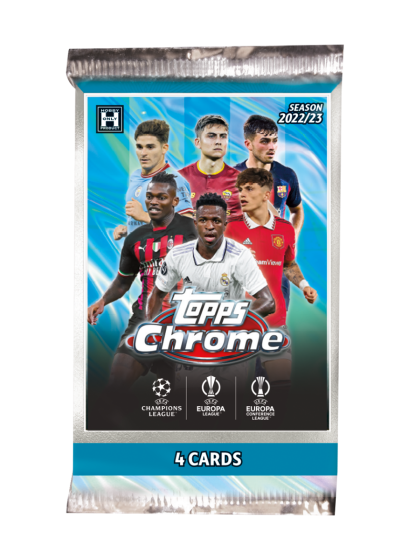 2022/23 Topps Chrome UCC Lite Single Pack - Premium Soccer Trading Cards for Collectors & Fans - Perfect for Trading, Collecting & Displaying