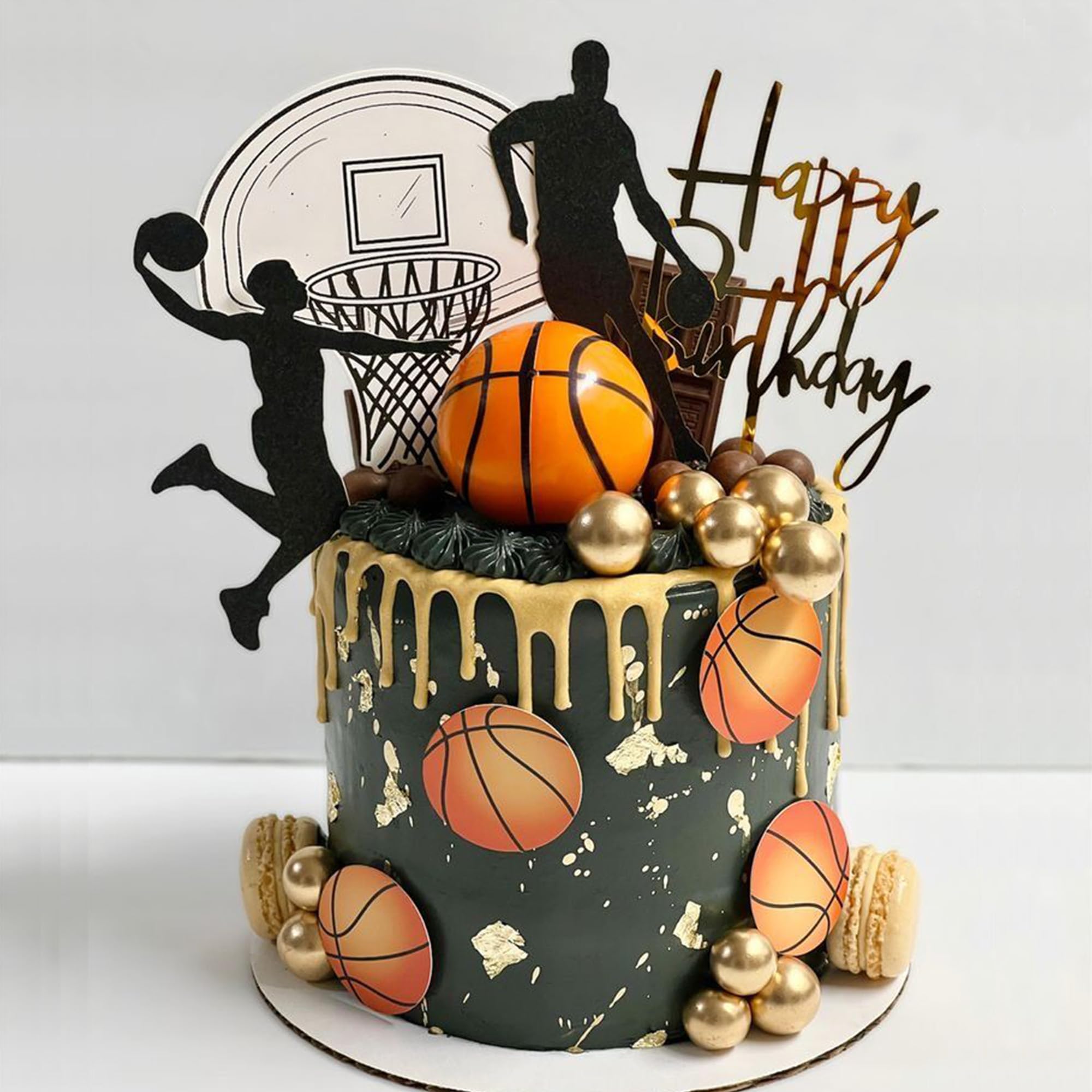 20 PCS Basketball Cake Toppers - Star Themed Birthday Party Decorations for Sports Cakes, Cupcakes & Desserts | Perfect for NBA, March Madness & Basketball Theme Parties