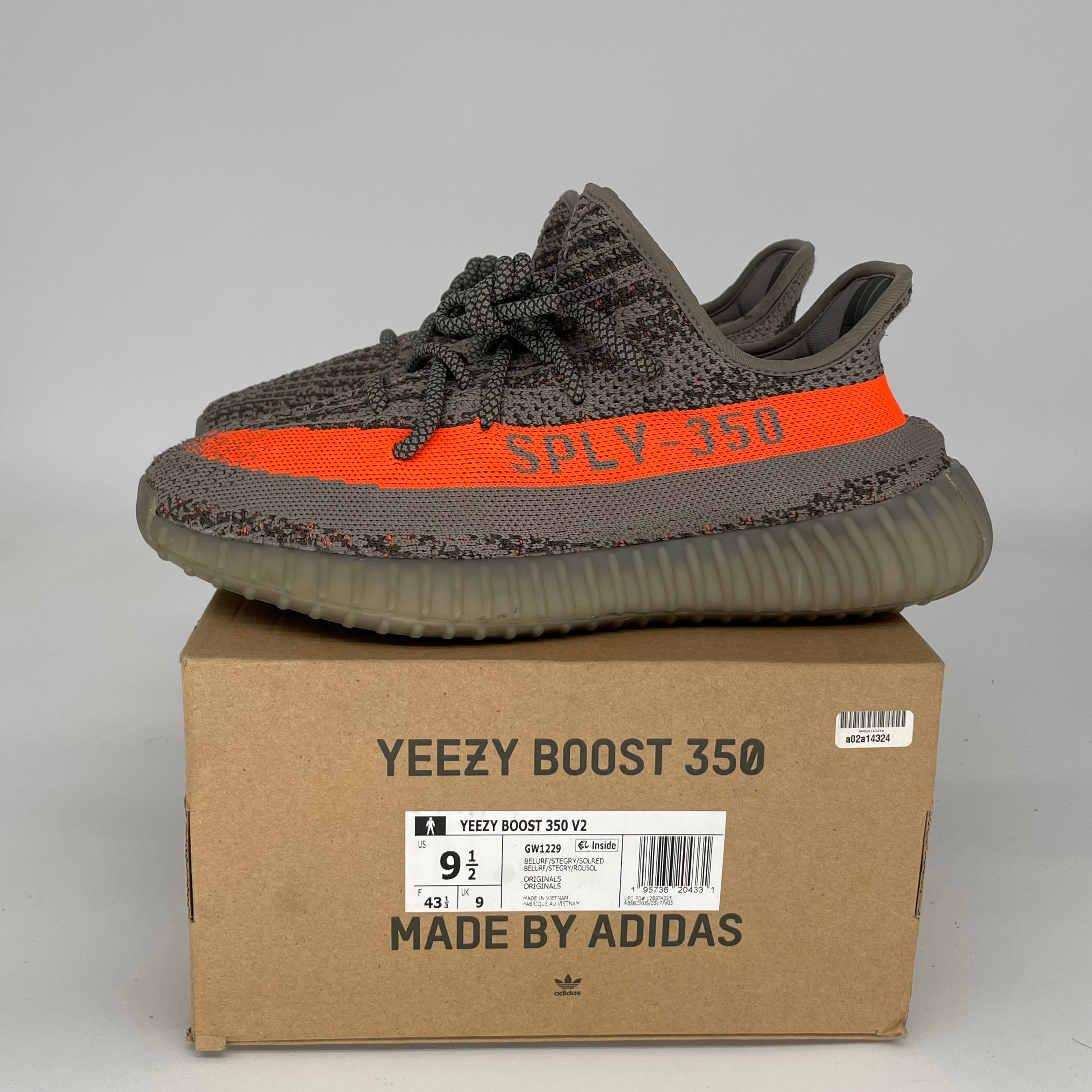 Adidas Yeezy Boost 350 V2 Beluga Reflective Sneakers - Men's Size 9.5 (GW1229) | Limited Edition Running Shoes for Streetwear & Gym Workouts
