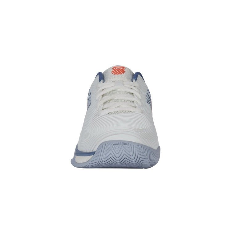 K Swiss Hypercourt Express 2 Wide Men's Tennis Shoes - White/Blue/Orange (6806 139) | Durable Court Shoes for Tennis, Pickleball & Casual Wear