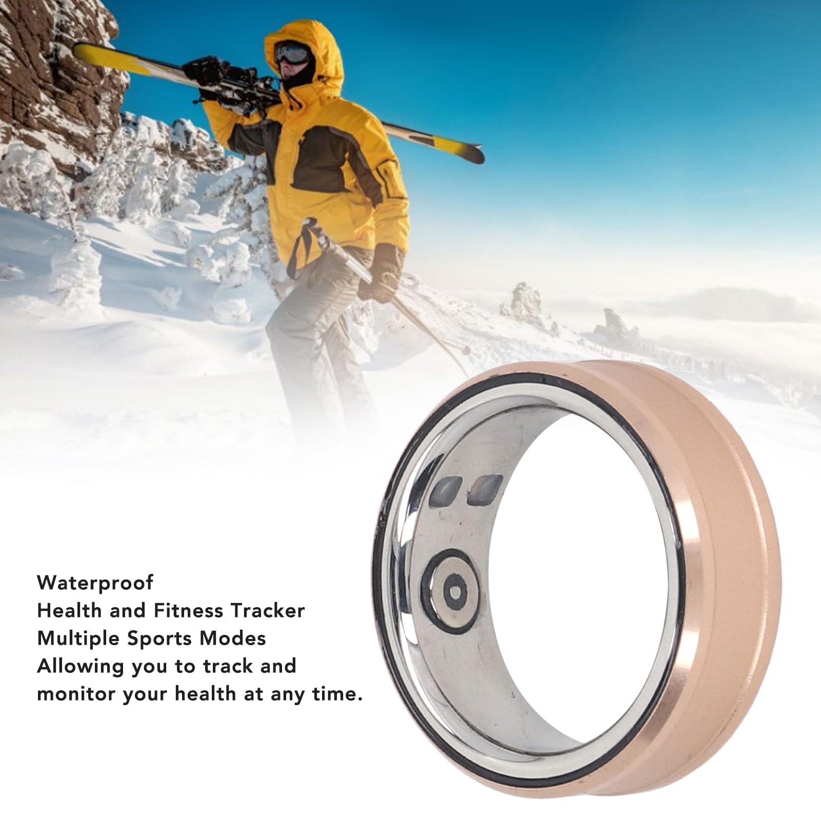 Smart Health Ring - Stainless Steel Fitness Tracker with Heart Rate & Sleep Monitor - Perfect for Workouts, Running & Daily Activity Tracking