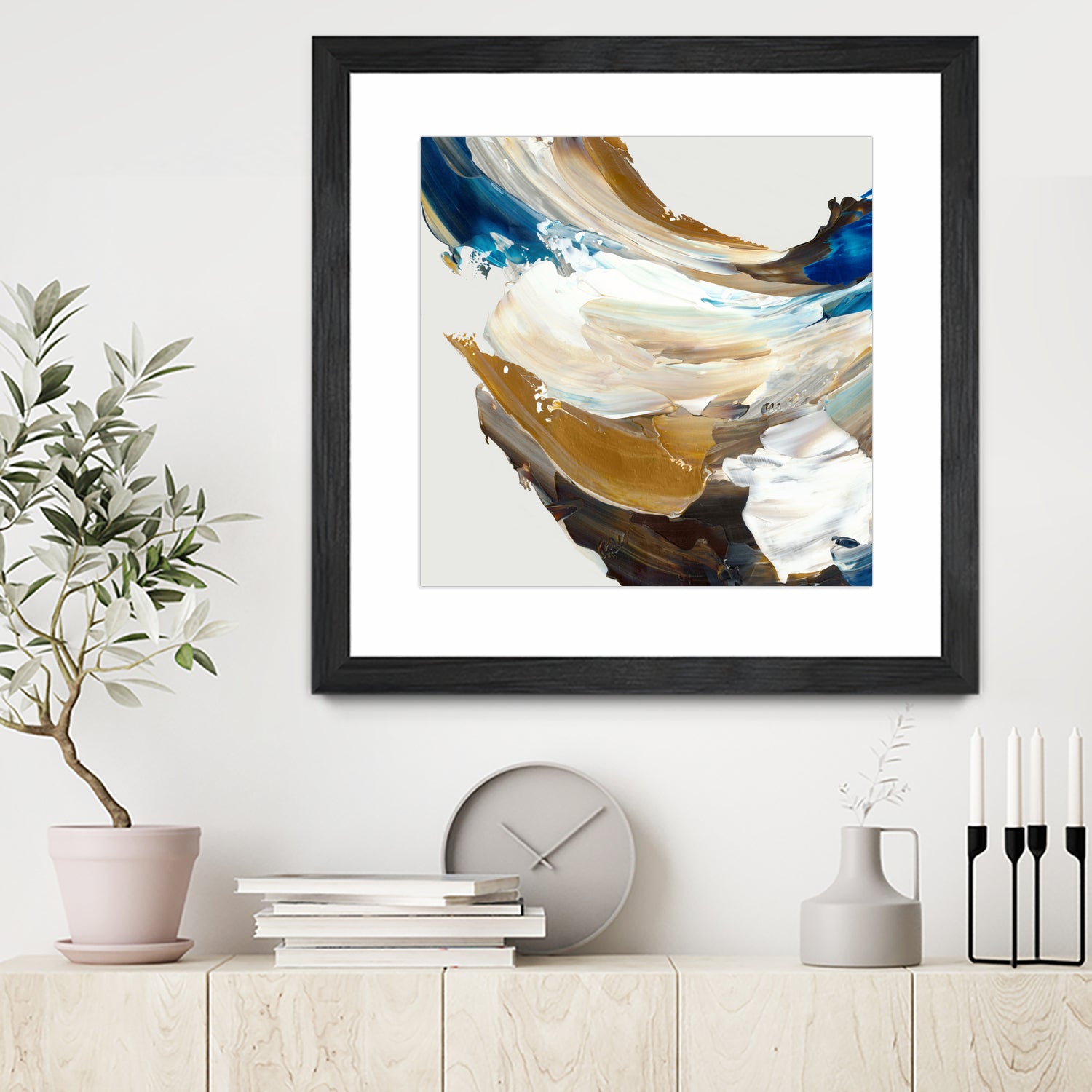 Crashing Blue - Premium Quality Blue Crashing Waves Wall Art for Home & Office Decor | Perfect for Living Room, Bedroom, or Office Spaces