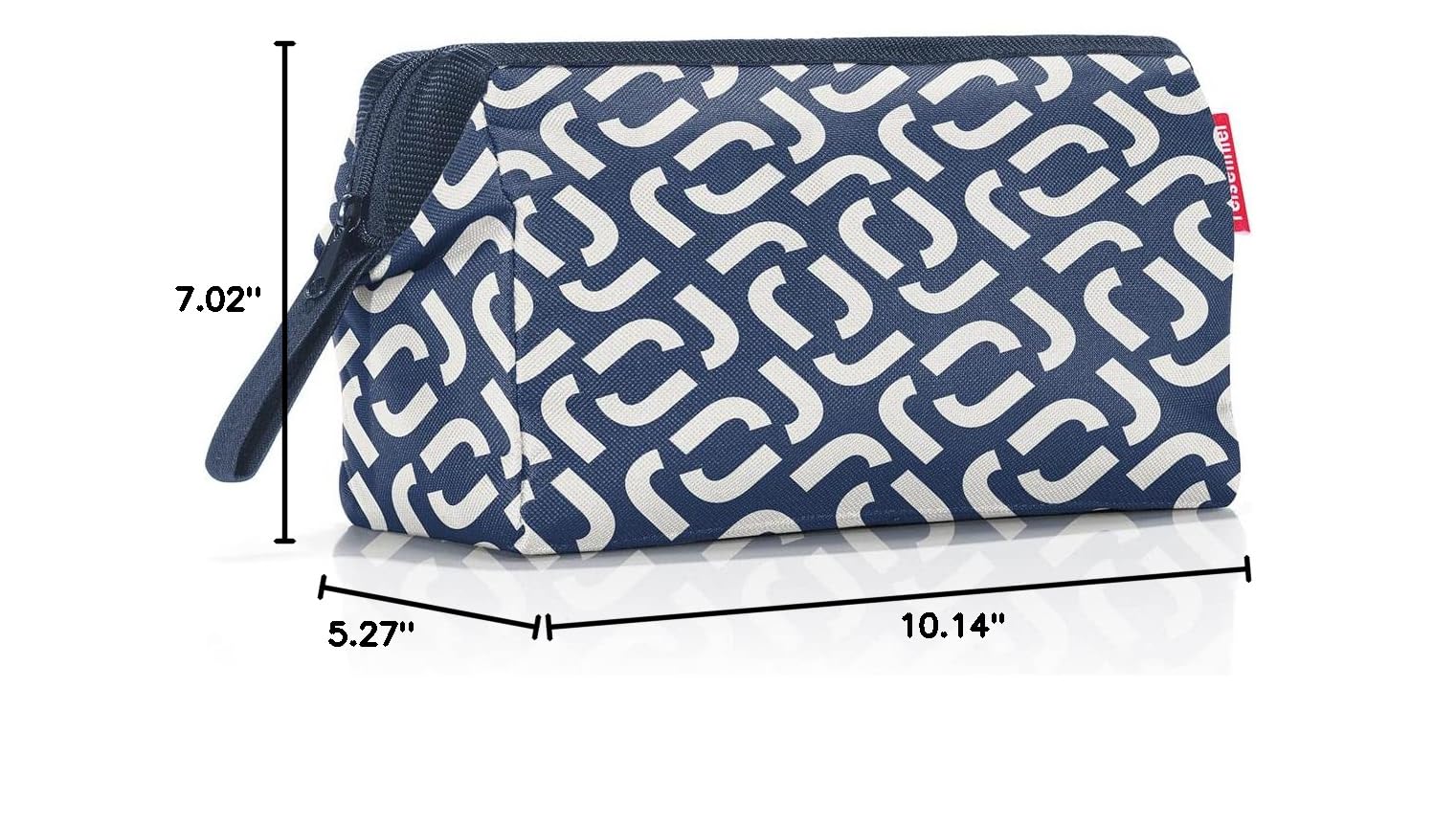 Reisenthel Travel Cosmetic Toiletries Bag - Structured Pouch with Wrist Strap, Signature Navy Blue - Perfect for Travel, Gym & Daily Essentials Organization