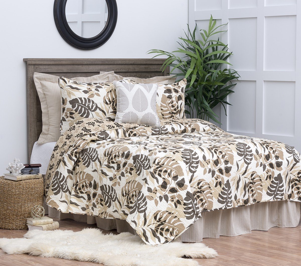 C&F Home Silhouette Full/Queen 3-Piece Quilt Set - Summer Beach Ocean Coastal Reversible Bedspread Coverlet | Lightweight & Machine Washable | Green | Perfect for Coastal Bedrooms, Guest Rooms & Vacation Homes